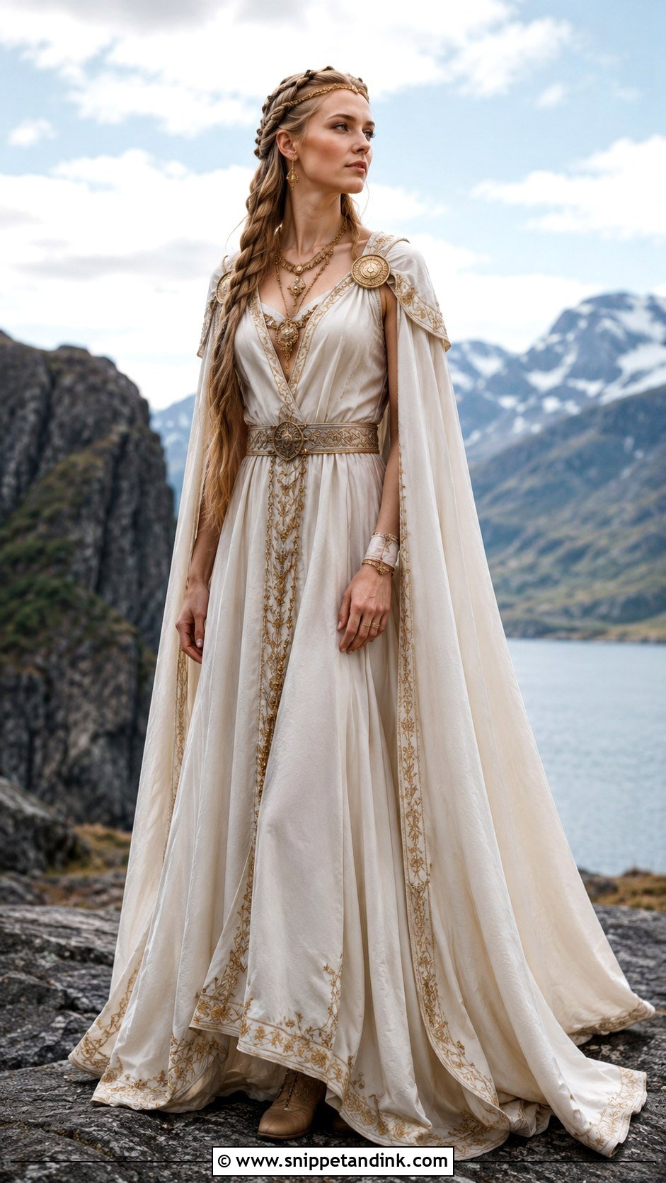 Norse Goddess Viking Wedding Dress - Snippet and Ink - 30 Viking Wedding Dress Ideas