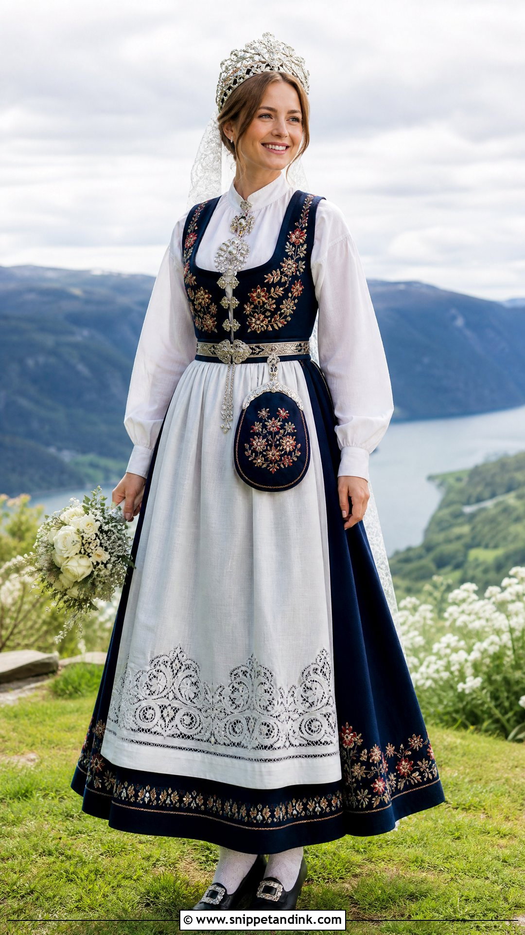 Norwegian Bridal Bunad - Snippet and Ink - 20 Traditional Wedding Dress for Bride Ideas