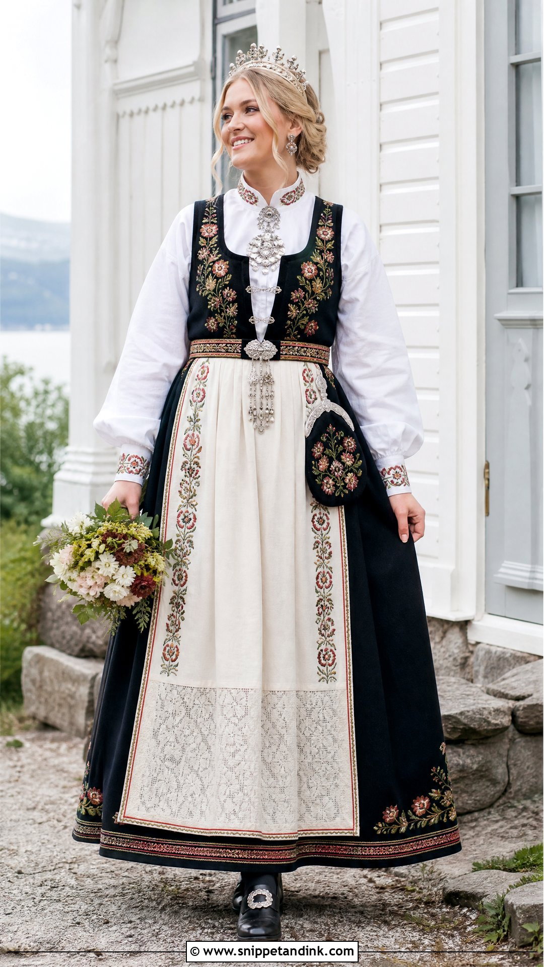 Norwegian Bunad Bridal Dress - Snippet and Ink - 20 Traditional Bridal Dresses