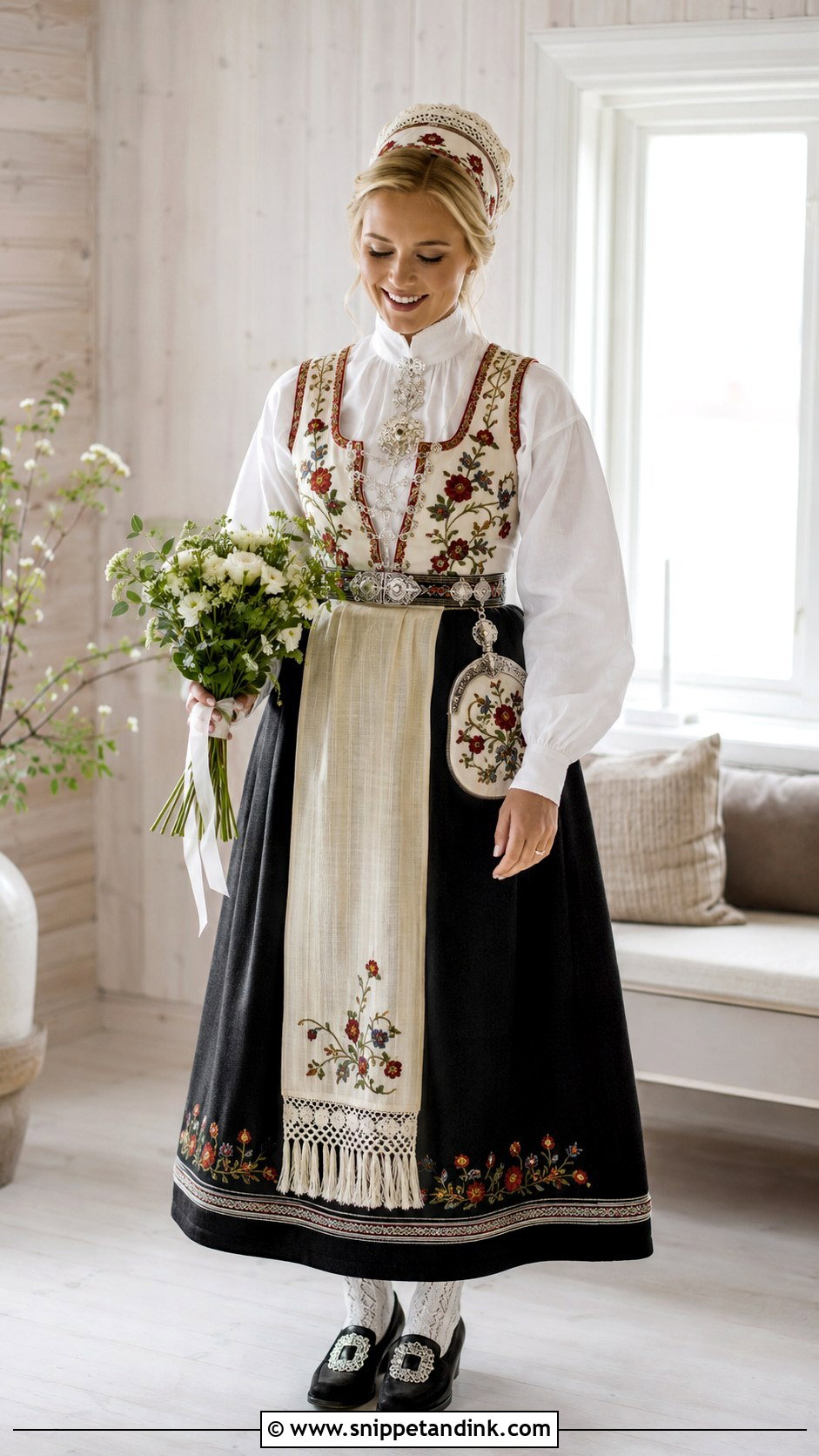 Norwegian Traditional Marriage Bunad Outfit - Snippet and Ink - 20 Traditional Marriage Outfit Ideas