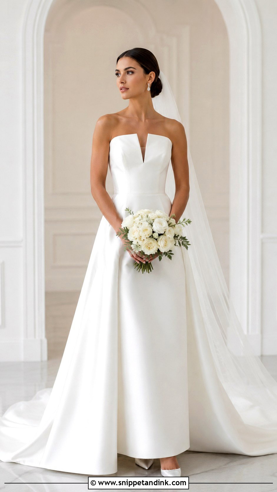 Notched Neckline Wedding Dress - Snippet and Ink - 25 Wedding Dress Neckline Ideas