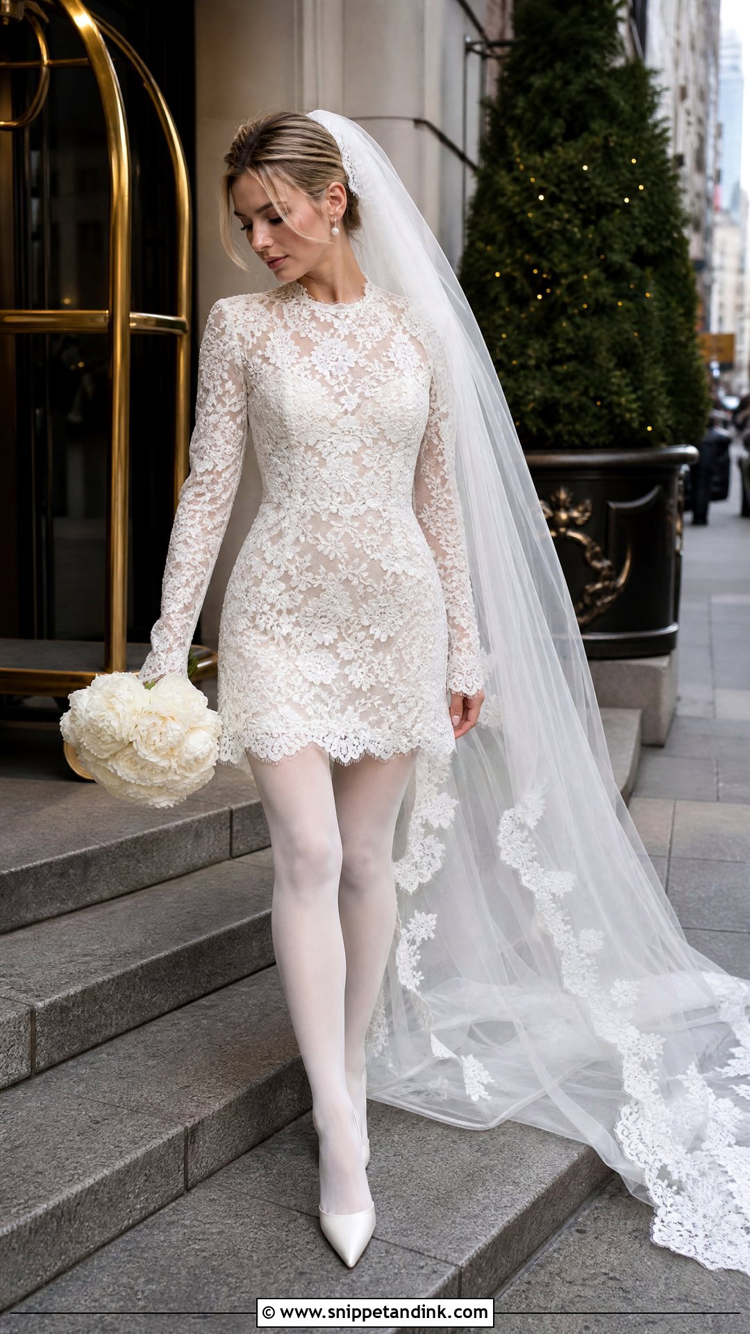 November Rain Lace Mini Wedding Dress - Snippet and Ink - 20 November Rain Wedding Dress Ideas
