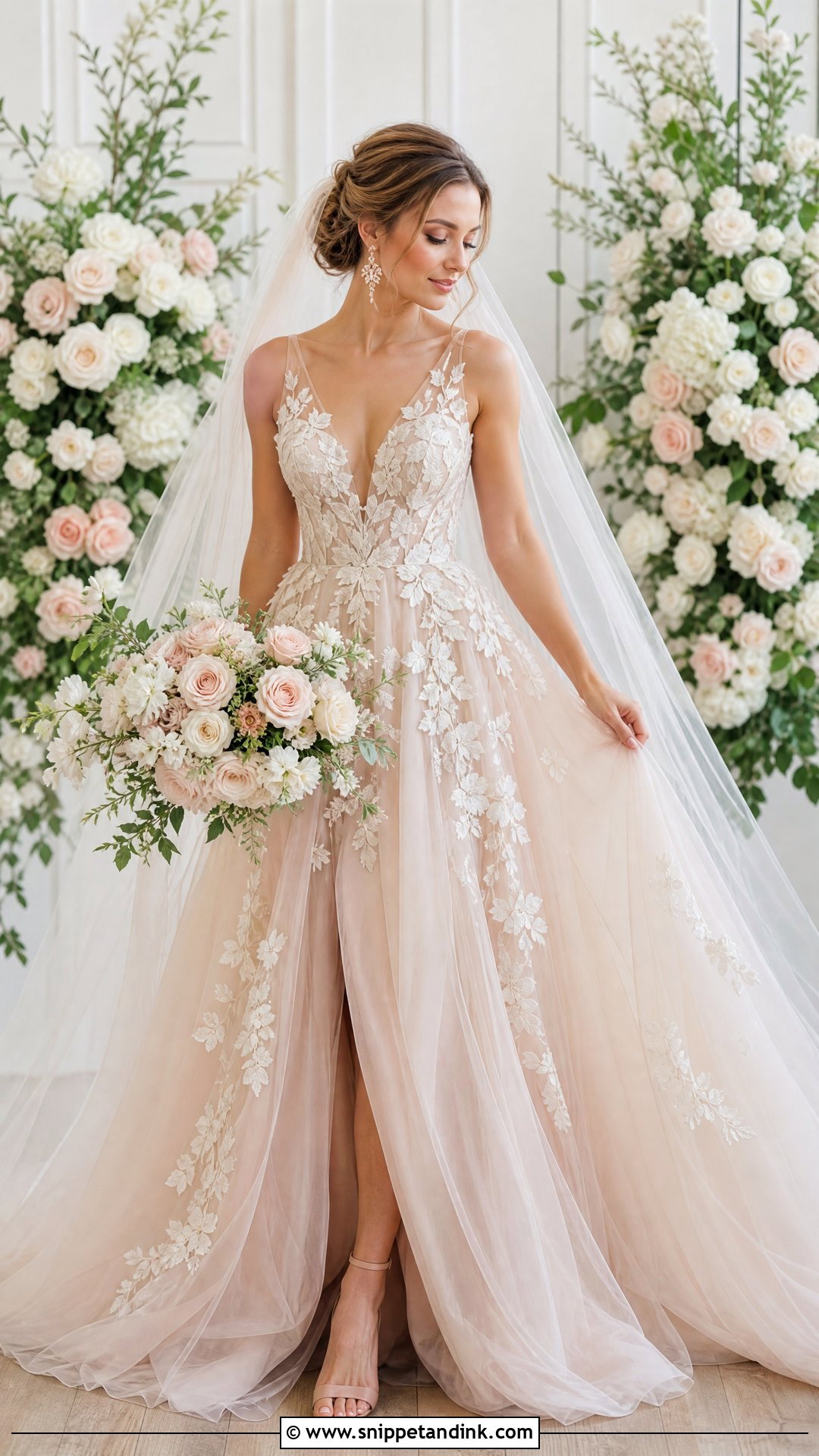 Nude Blush Wedding Dress - Snippet and Ink - 25 Nude Wedding Dress Ideas