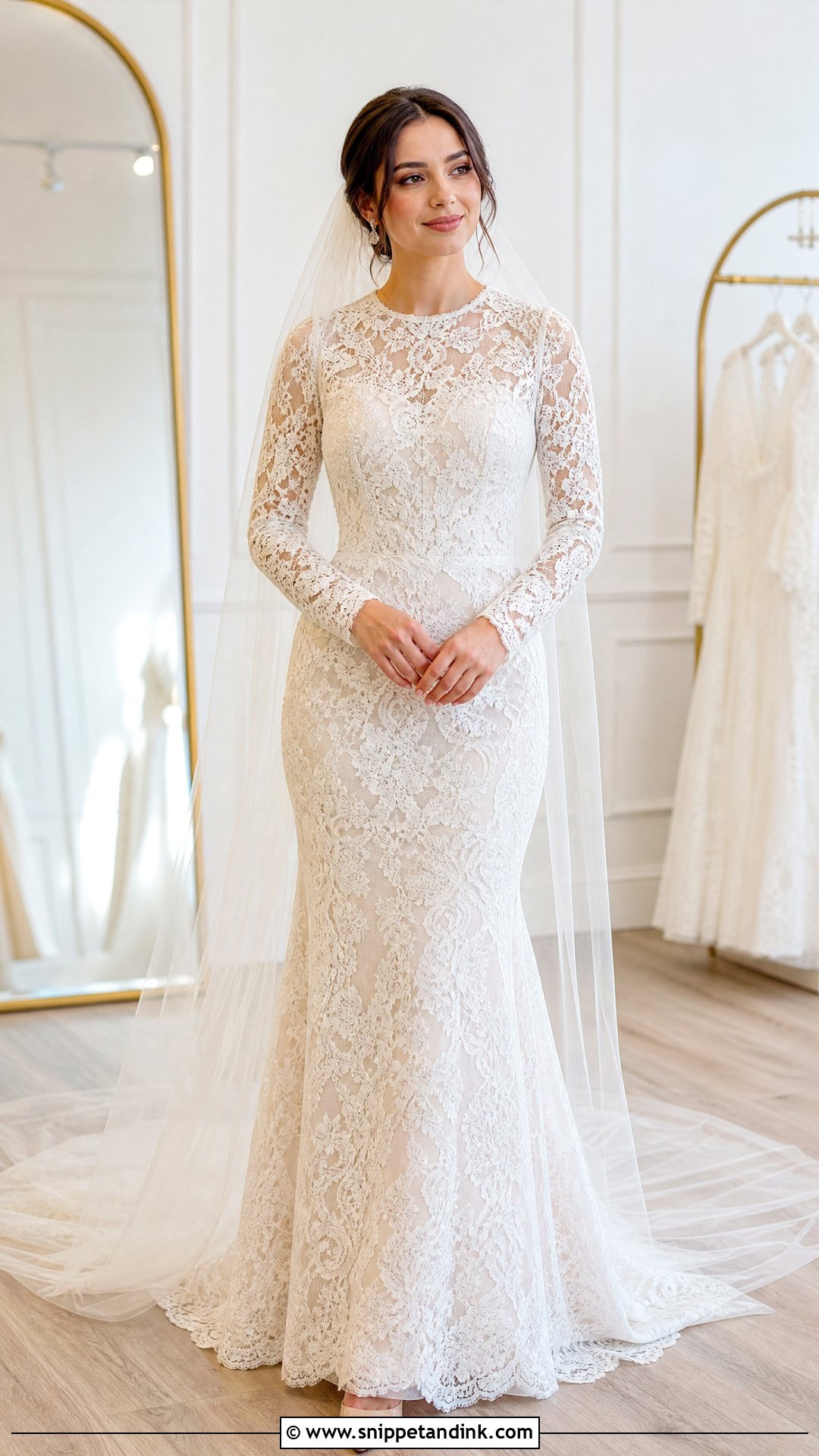 Nude Bridal Lingerie Under a Sheer Gown - Snippet and Ink - 20 Wedding Linger the Bride Ideas