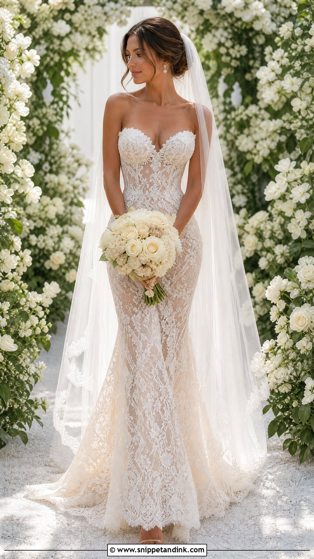 Nude Lace Wedding Dress - Snippet and Ink - 25 Nude Wedding Dress Ideas