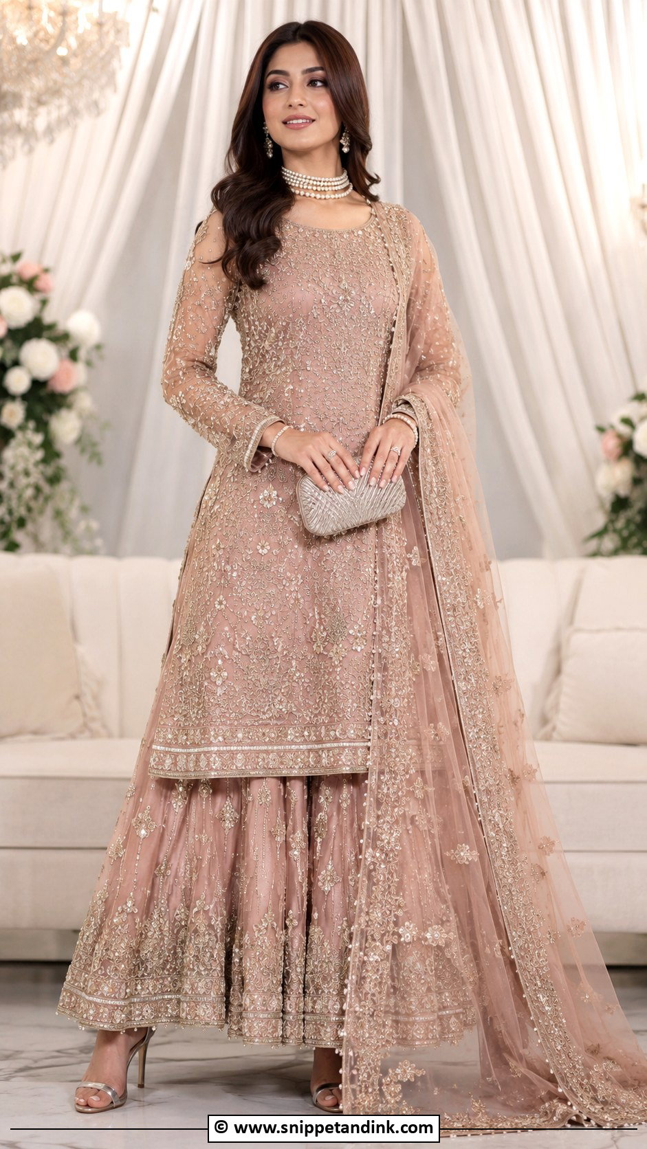 Nude Pink Valima Bridal Dress - Snippet and Ink - 30 Valima Bridal Dress Pakistan Ideas