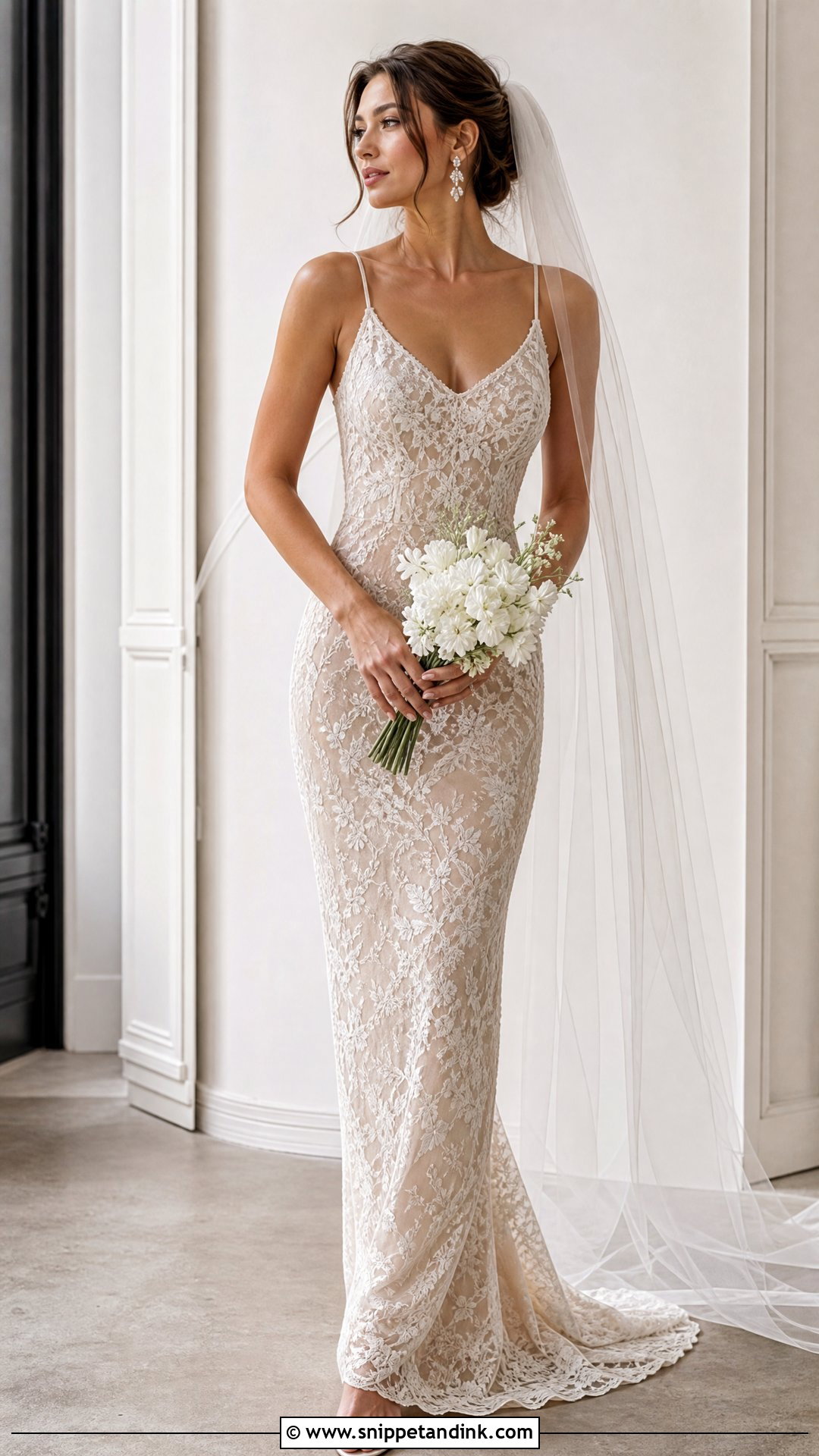 Nude Sheath Wedding Dress - Snippet and Ink - 25 Nude Wedding Dress Ideas