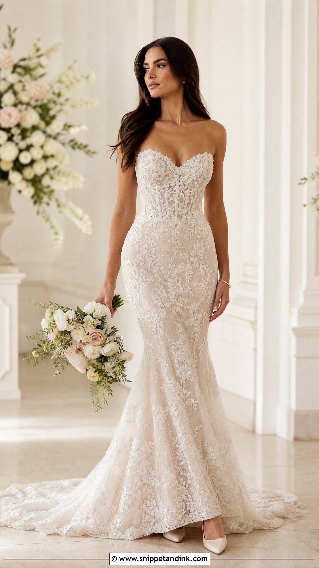 Nude Strapless Wedding Dress - Snippet and Ink - 25 Nude Wedding Dress Ideas