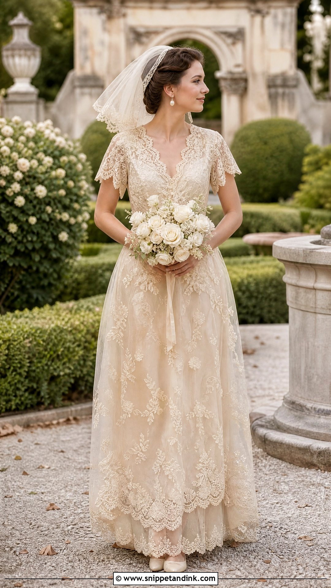 Nude Vintage Wedding Dress - Snippet and Ink - 25 Nude Wedding Dress Ideas