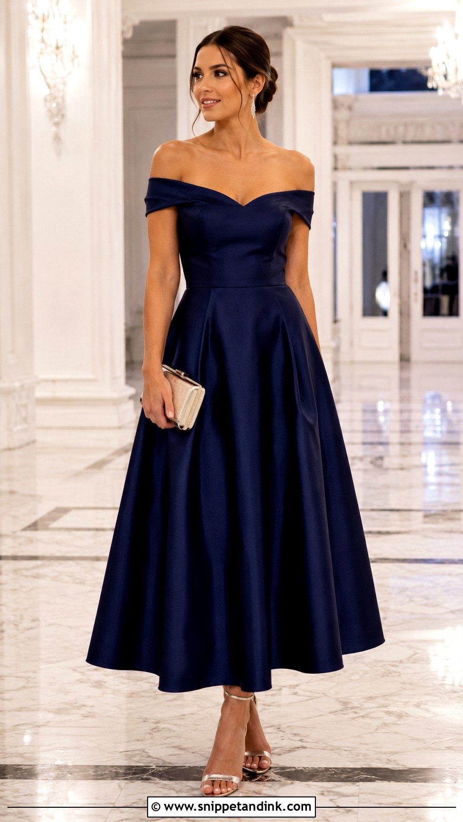 Off Shoulder Aline Gown Outfit - Snippet and Ink - 25 Aline Gown Ideas