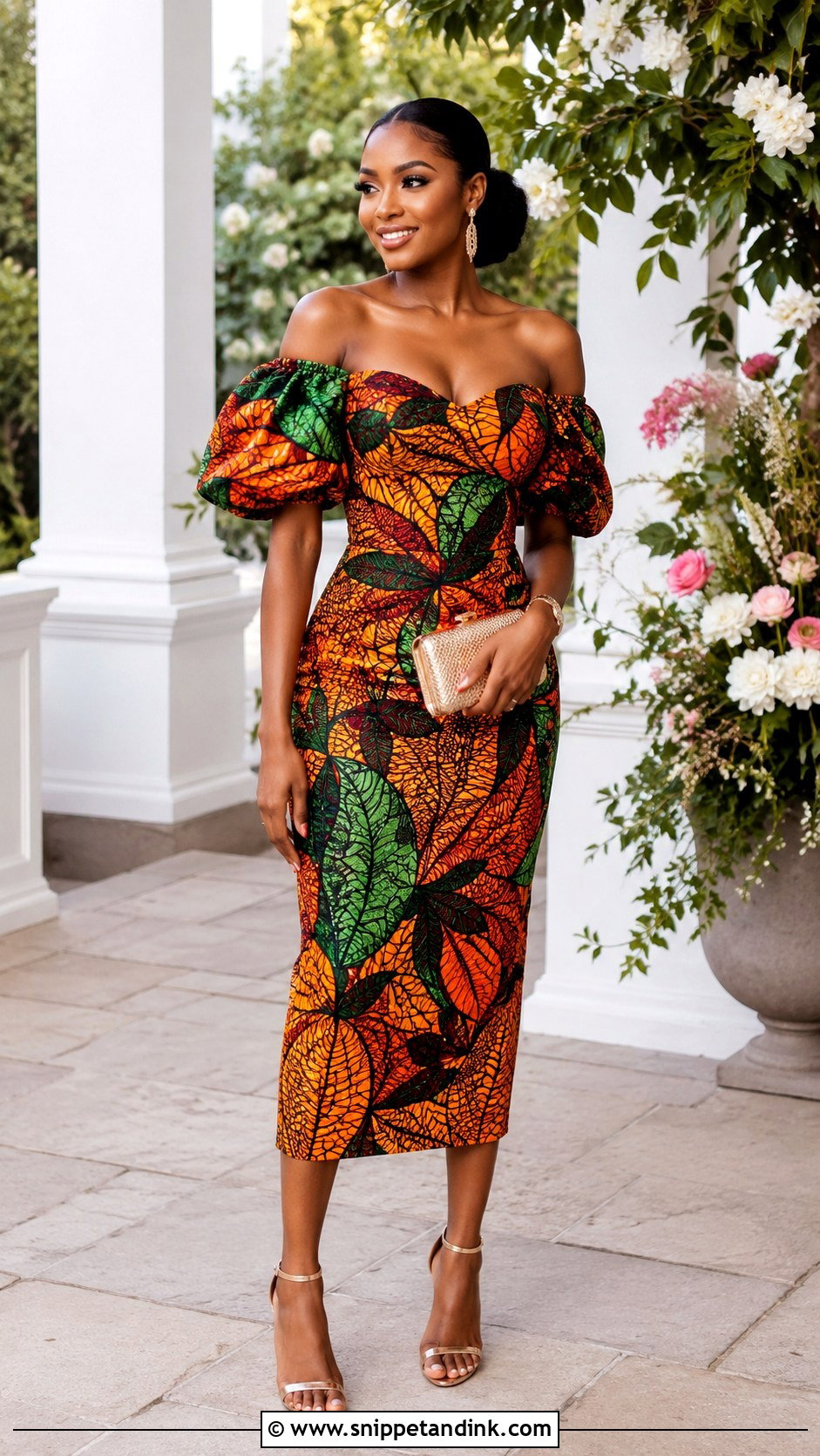 Off Shoulder Ankara Dress - Snippet and Ink - 25 Ankara Dress Styles for Wedding