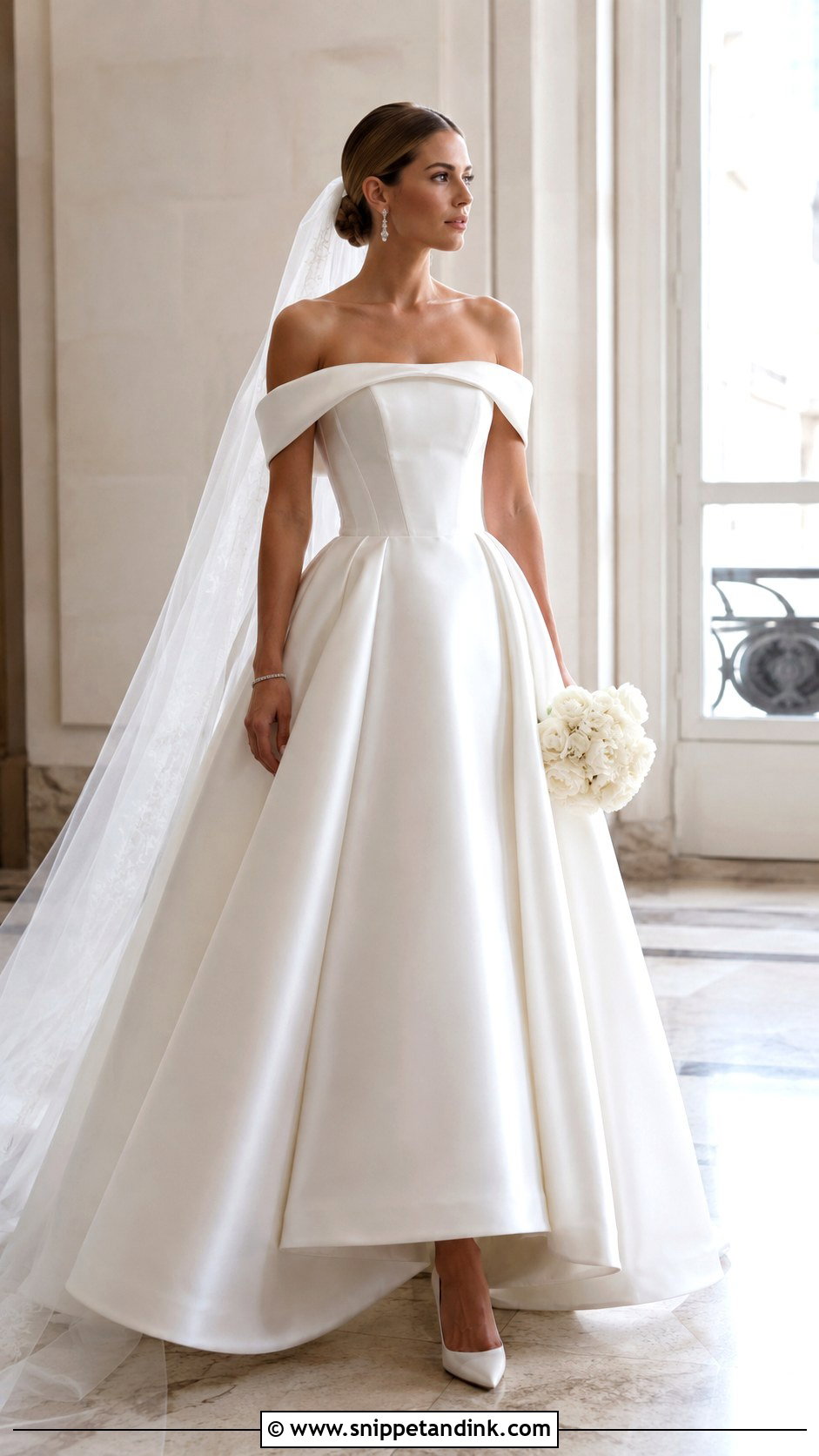 Off Shoulder Architectural Wedding Dress - Snippet and Ink - 20 Architectural Wedding Dress Ideas
