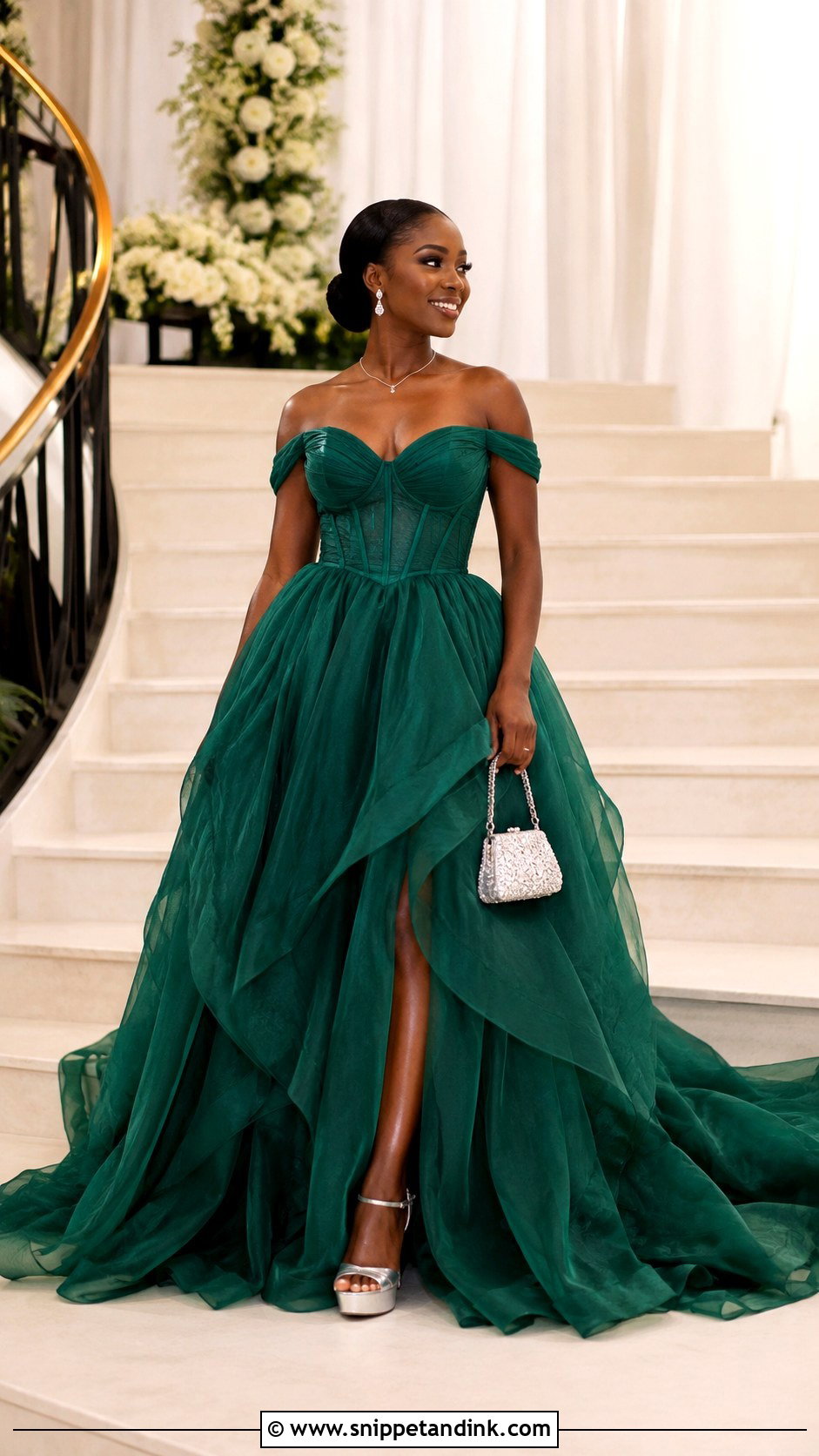 Off Shoulder Ball Gown Changing Dress - Snippet and Ink - 20 Changing Dresses for Brides in Uganda