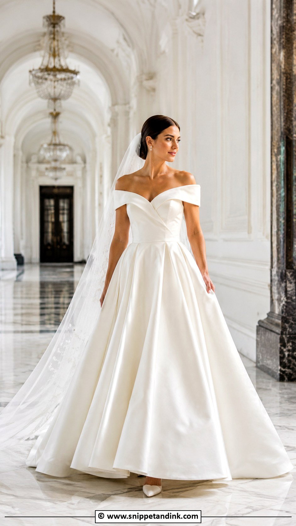 Off Shoulder Ball Gown Wedding Dress - Snippet and Ink - 30 Wedding Dresses Ball Gown