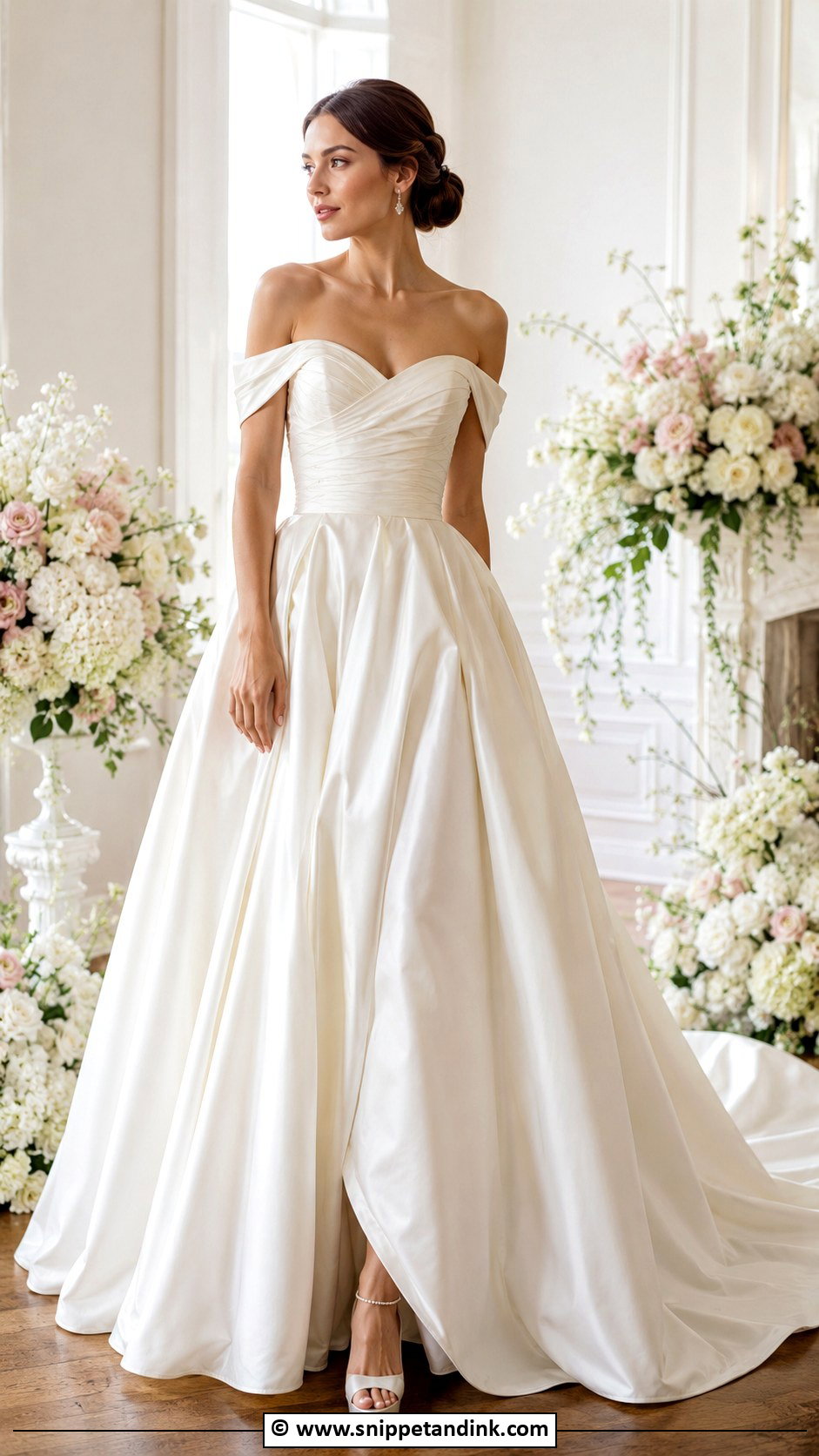 Off Shoulder Ball Gown Wedding Dress - Snippet and Ink - 30 Ball Gowns Wedding
