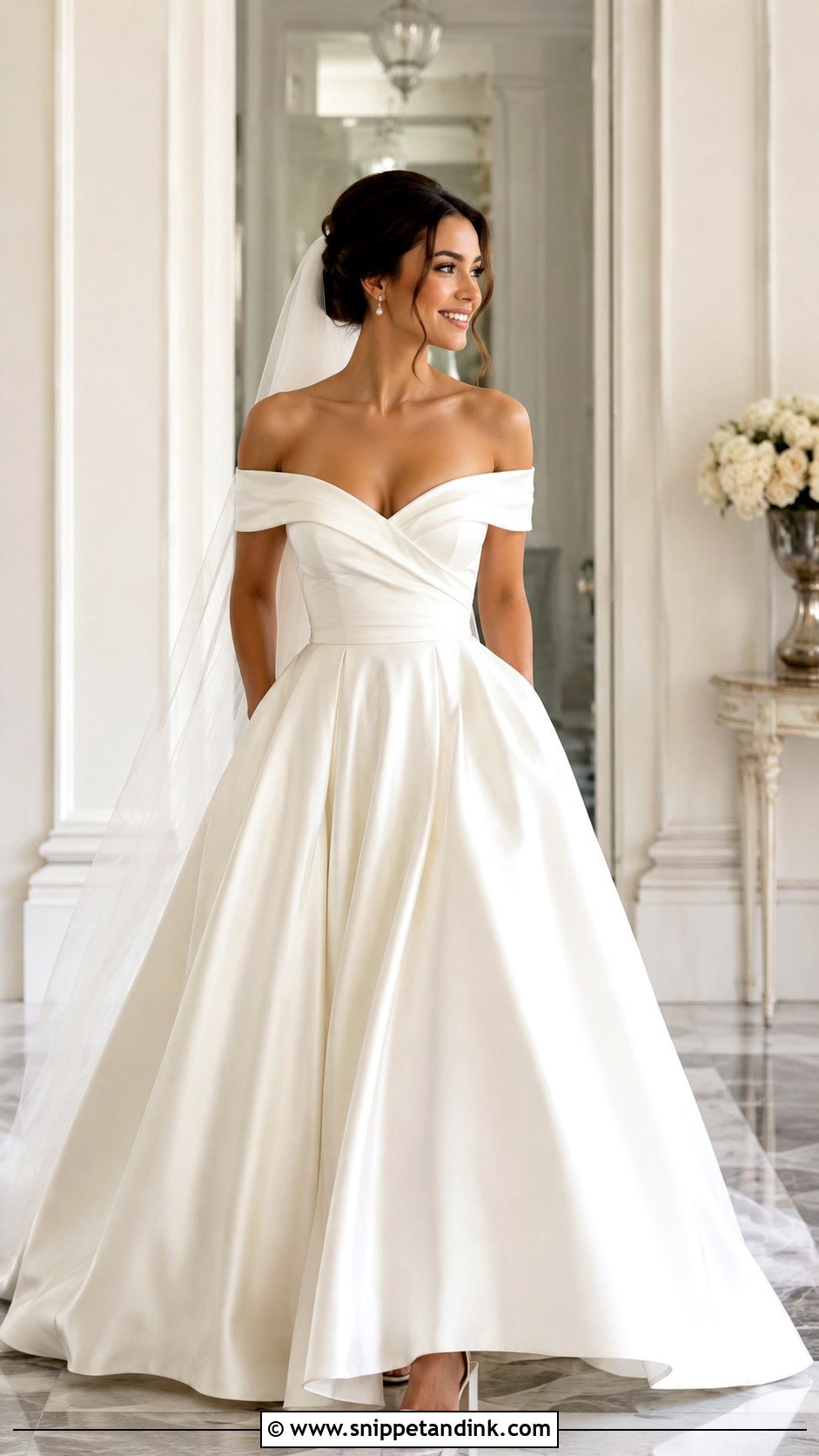 Off Shoulder Ballgown Wedding Dress - Snippet and Ink - 25 Ballgown Wedding Dresses