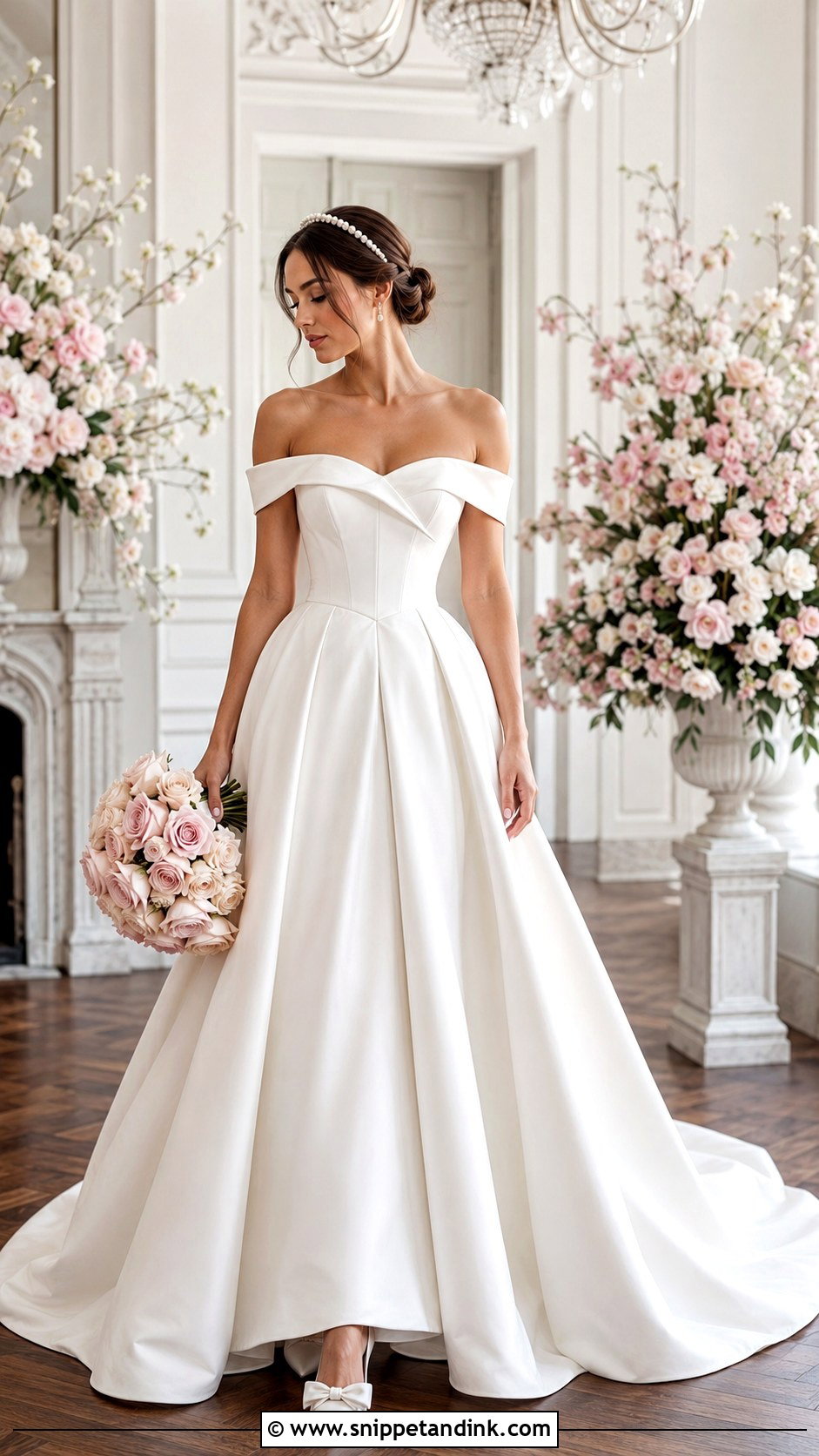 Off Shoulder Blair Wedding Dress - Snippet and Ink - 20 Blair Wedding Dress Ideas