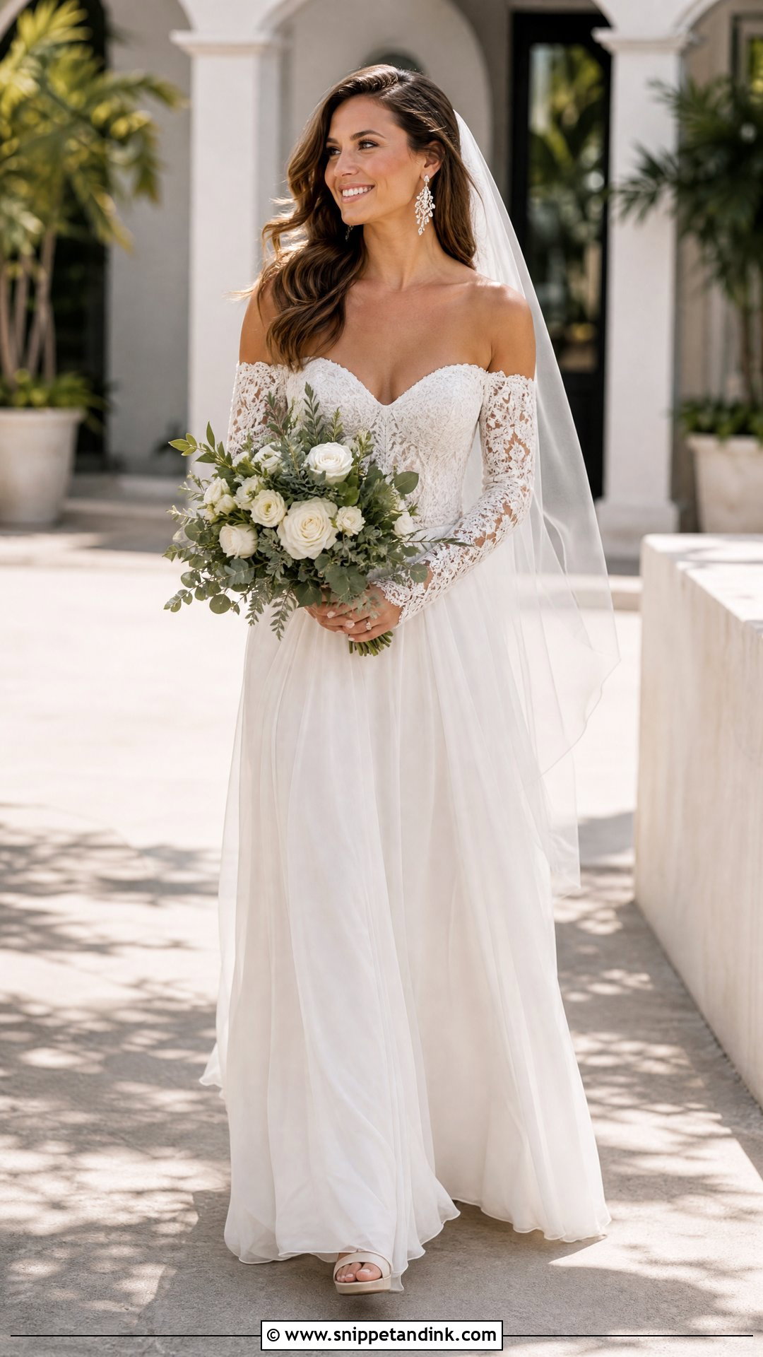 Off Shoulder Boho Wedding Dress - Snippet and Ink - 20 Hobo Wedding Dress Ideas