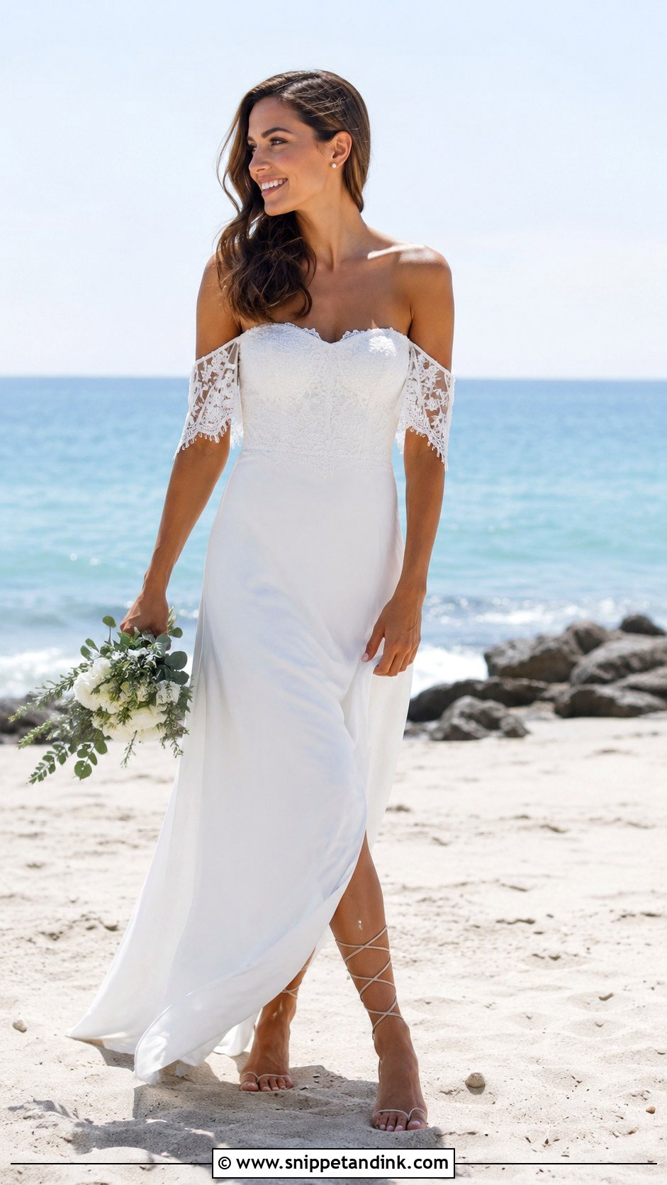 Off Shoulder Boho Wedding Dress - Snippet and Ink - 25 Beachy Wedding Dress Boho Ideas