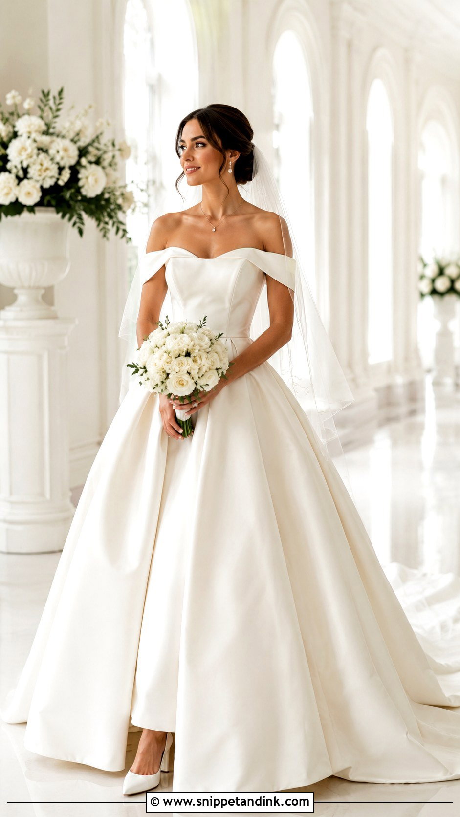 Off Shoulder Bridal Ball Gown - Snippet and Ink - 20 Bridal Ball Gowns