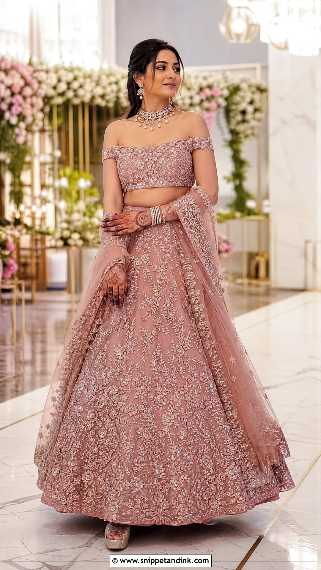 Off Shoulder Bridal Blouse Neck Design - Snippet and Ink - 20 Latest Bridal Blouse Neck Designs