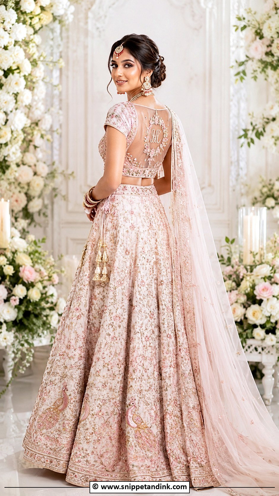 Off Shoulder Bridal Blouse With Lehenga - Snippet and Ink - 30 Bride Blouse Designs