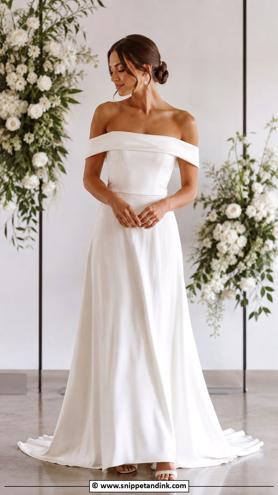 Off Shoulder Bridal Dress - Snippet and Ink - 35 Bridal Dresses