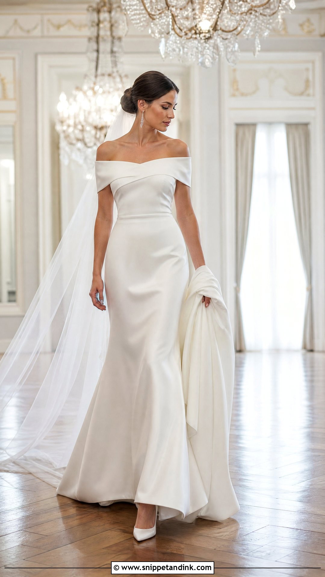 Off Shoulder Bridal Dress - Snippet and Ink - 20 Latest Bridal Dress Design Ideas