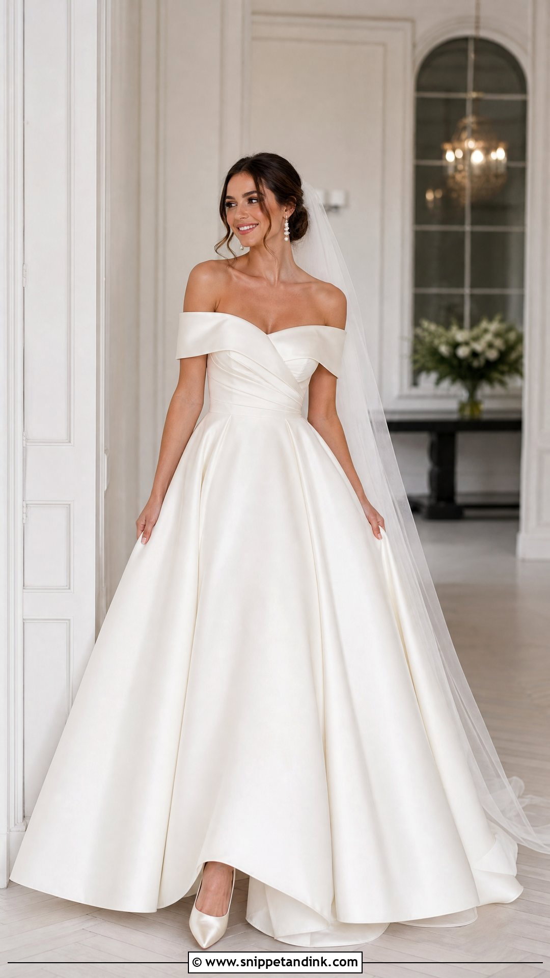 Off Shoulder Bridal Dress - Snippet and Ink - 25 Luxury Bridal Dress Ideas