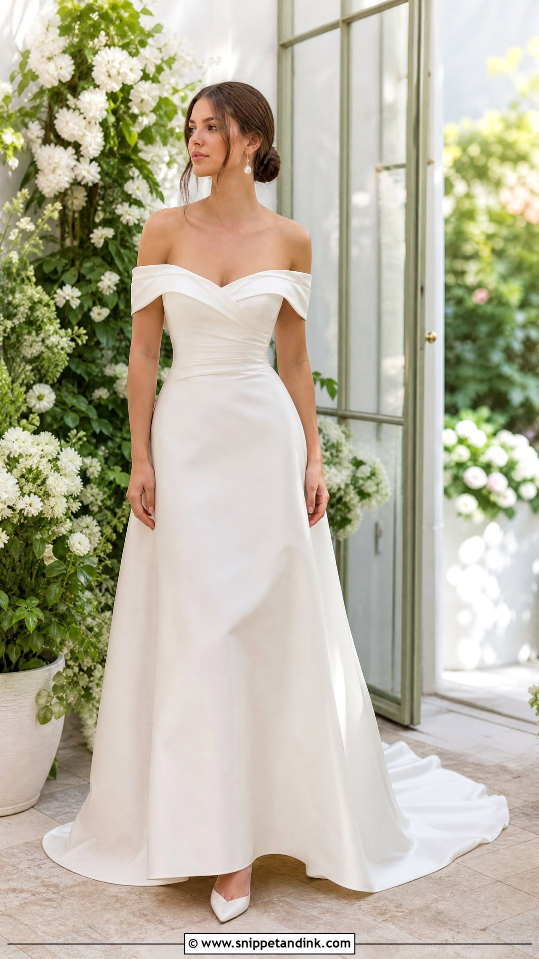 Off Shoulder Bridal Dress - Snippet and Ink - 30 Bridal Dress Design Ideas