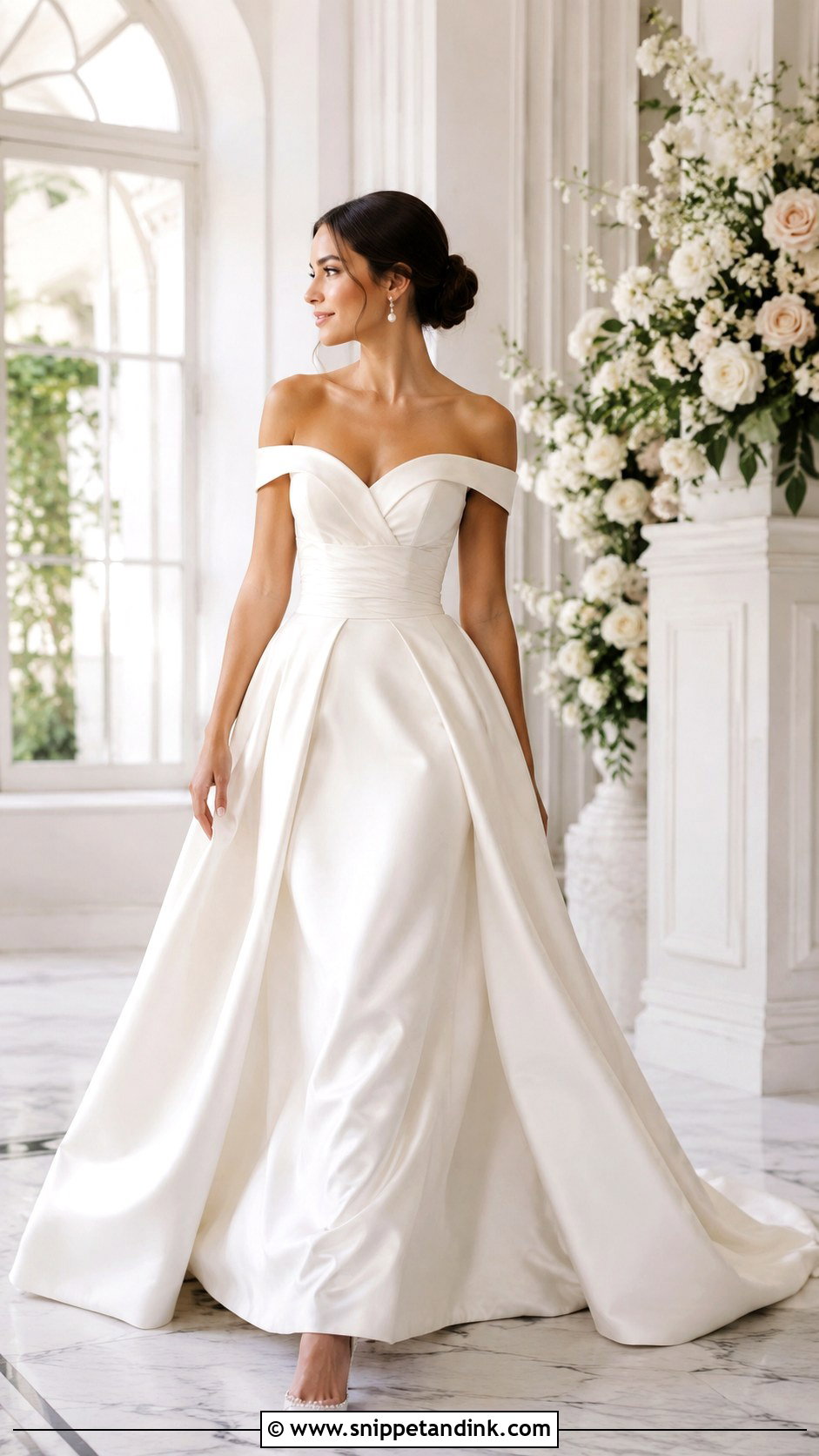 Off Shoulder Bridal Gown - Snippet and Ink - 25 Bridal Gown Styles