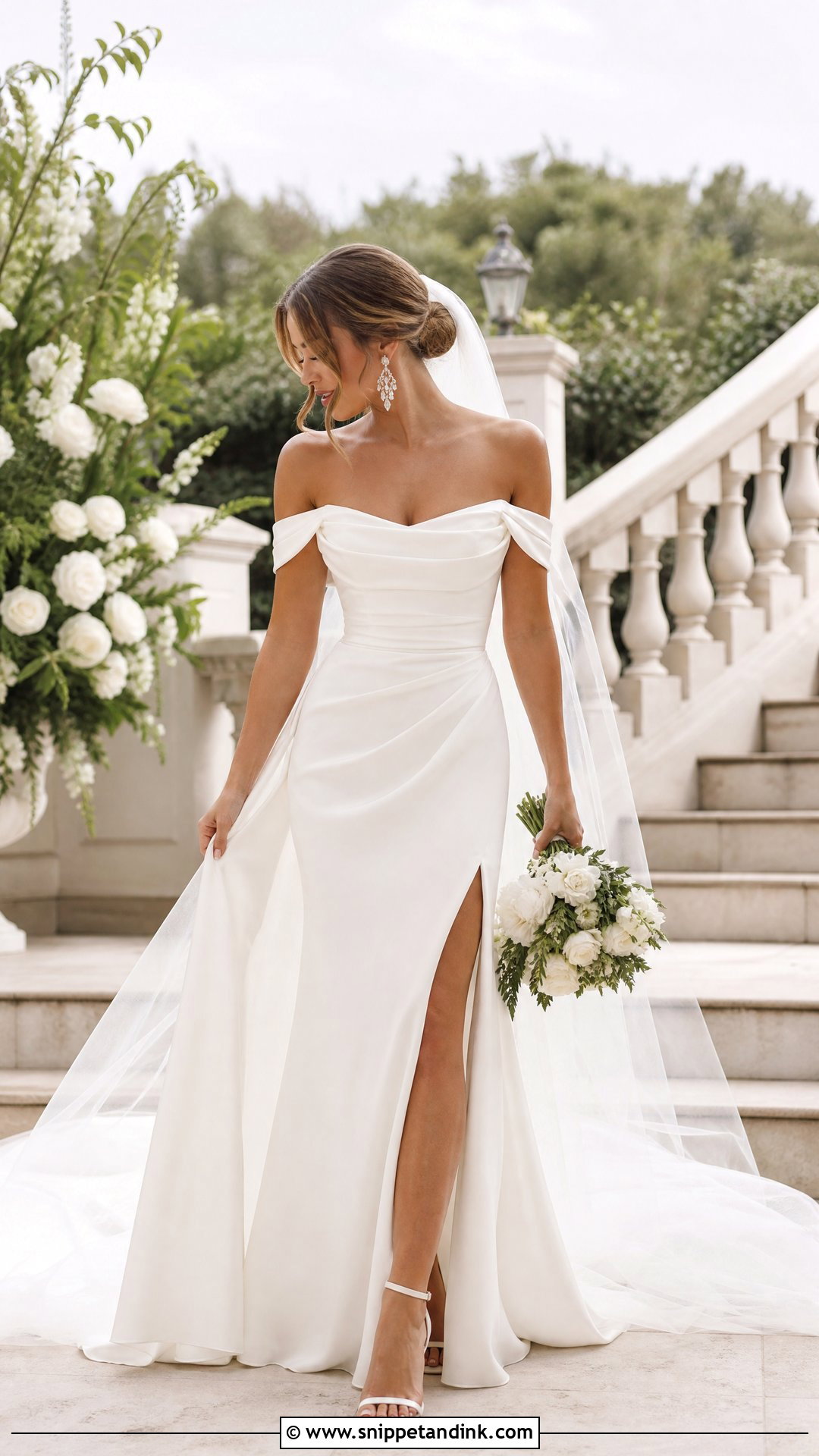 Off Shoulder Bridal Wedding Dress - Snippet and Ink - 25 Bridal Wedding Dresses