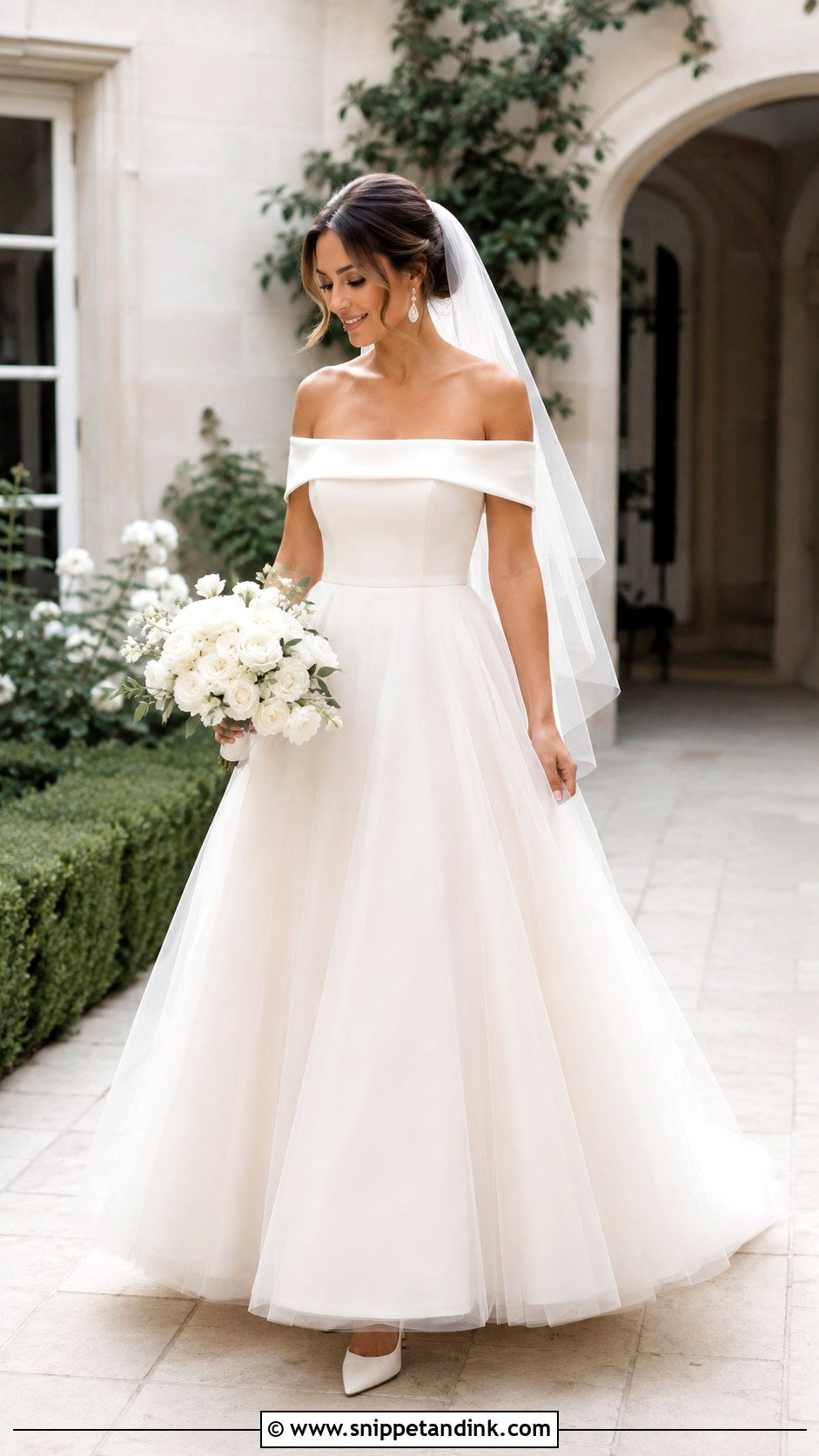 Off Shoulder Bridal Wedding Gown - Snippet and Ink - 20 Bridal Wedding Gowns