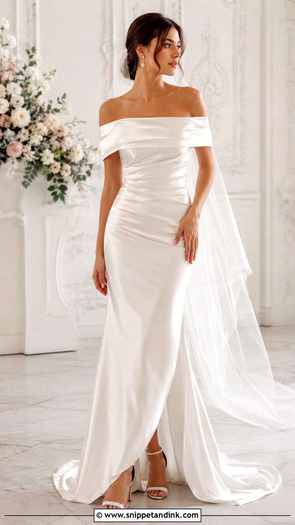 Off Shoulder Bridal Wedding Outfit - Snippet and Ink - 30 Bridal Wedding Outfits