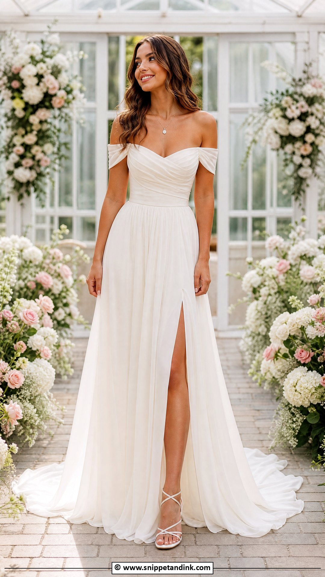 Off Shoulder Bride Dress - Snippet and Ink - 35 Bride Dress Ideas