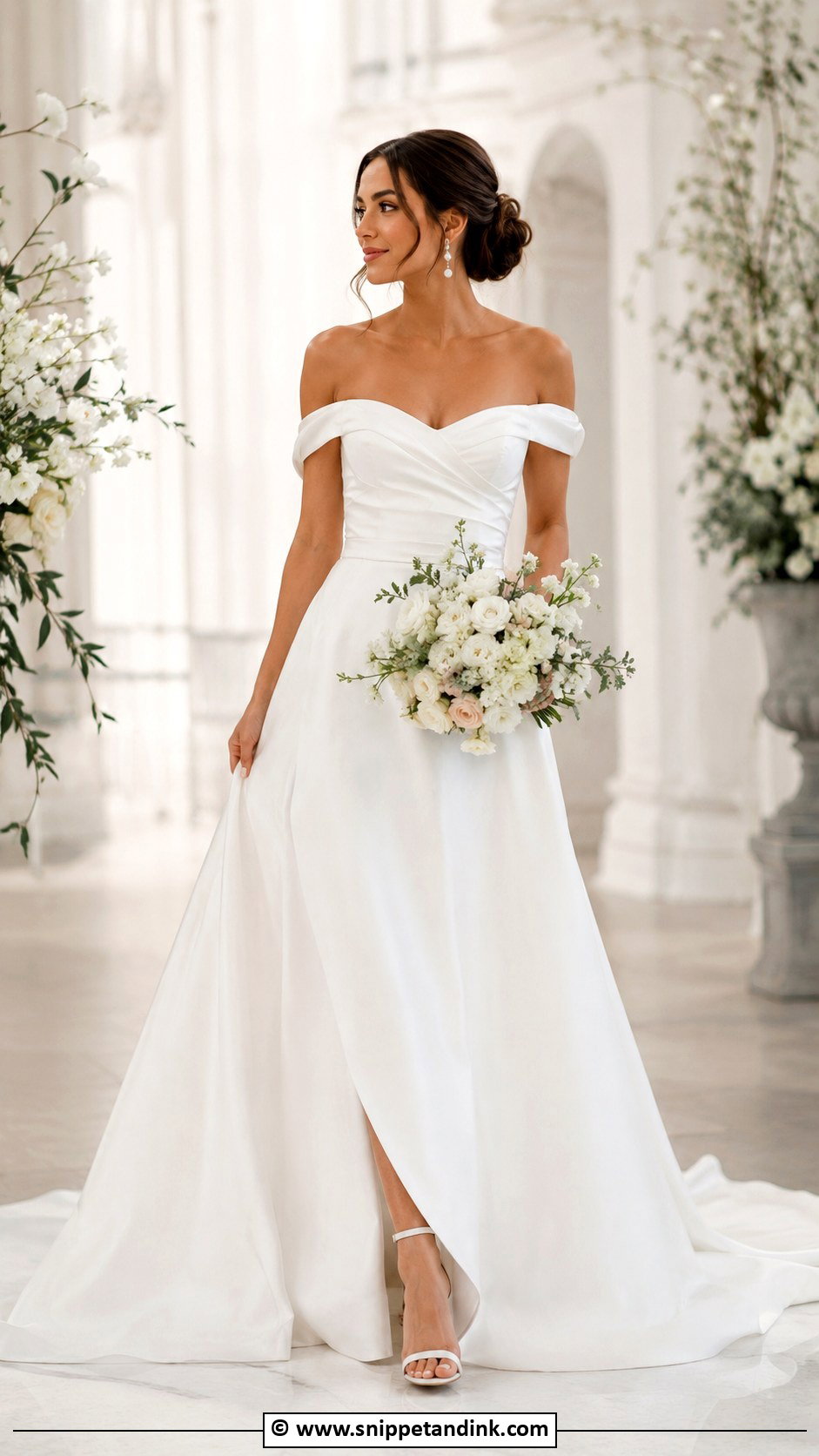 Off Shoulder Bride Dress - Snippet and Ink - 30 Brides Dresses