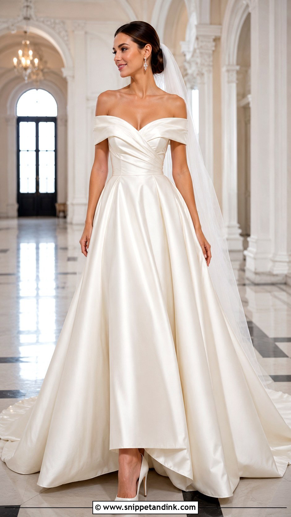 Off Shoulder Bride Gown - Snippet and Ink - 20 Bride Fashion Ideas