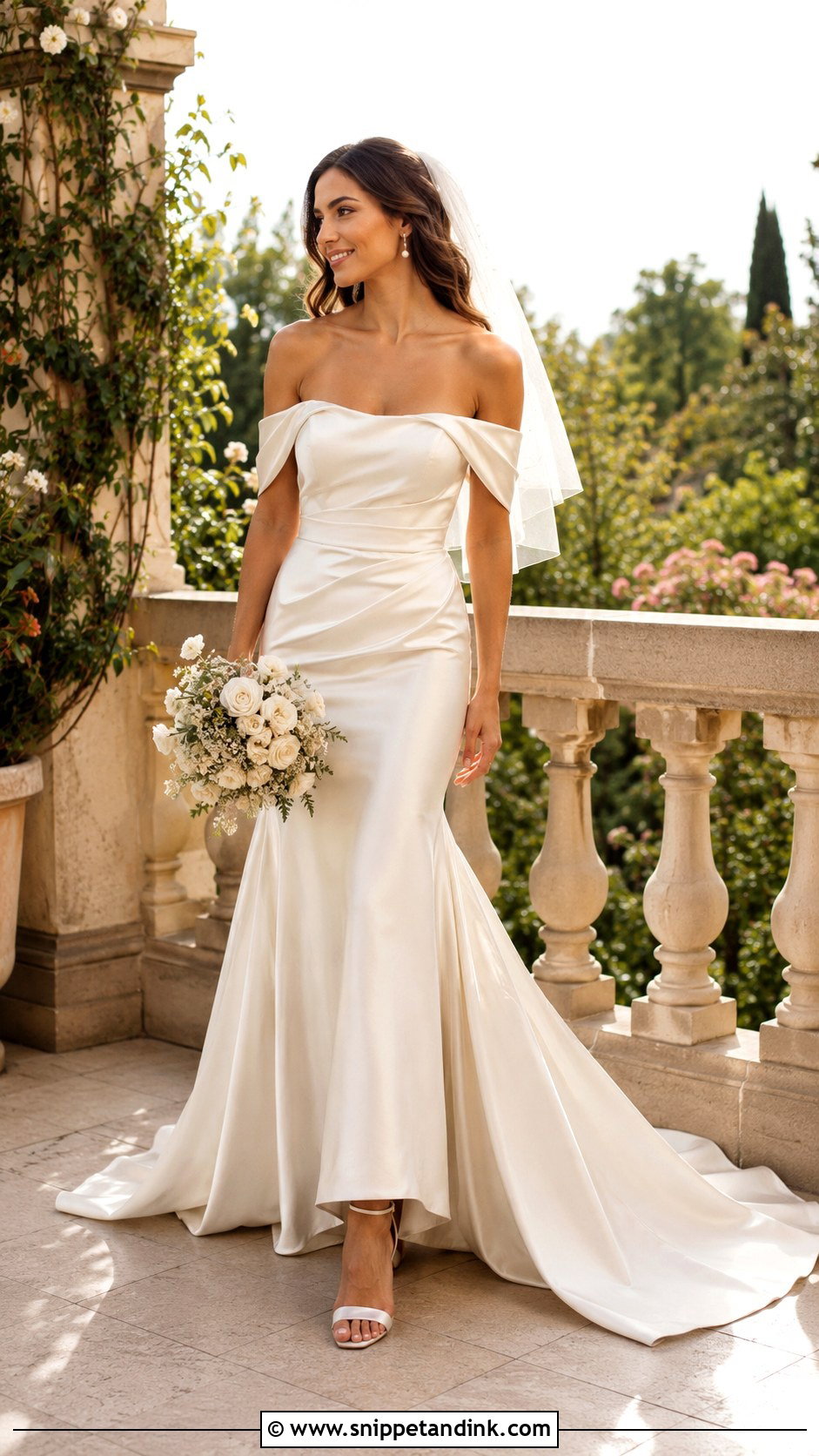 Off Shoulder Bride Look - Snippet and Ink - 25 Bride Looks