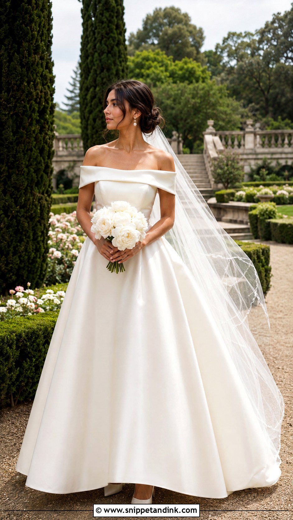 Off Shoulder Bride Look - Snippet and Ink - 20 Lovely Bride Ideas
