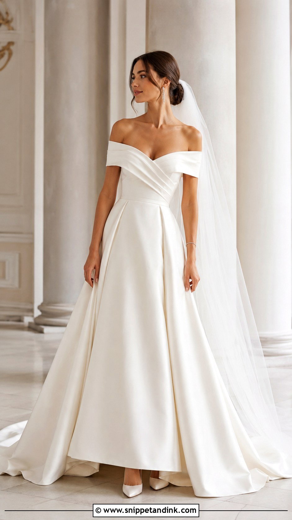 Off Shoulder Bride Look - Snippet and Ink - 20 Cute Bride Ideas