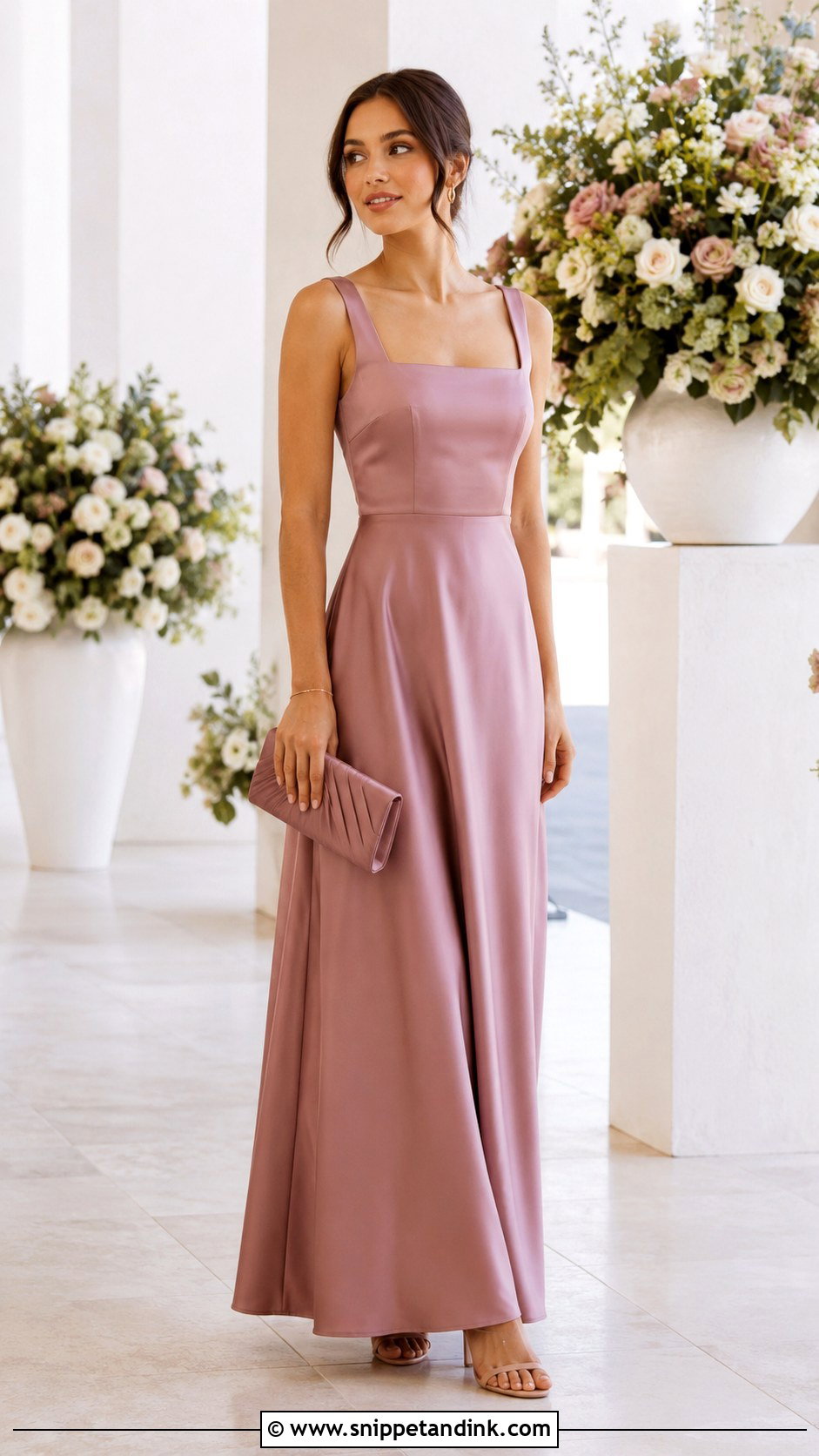 Off Shoulder Bridesmaid Dress Outfit - Snippet and Ink - 30 Brides Maids Outfit Ideas