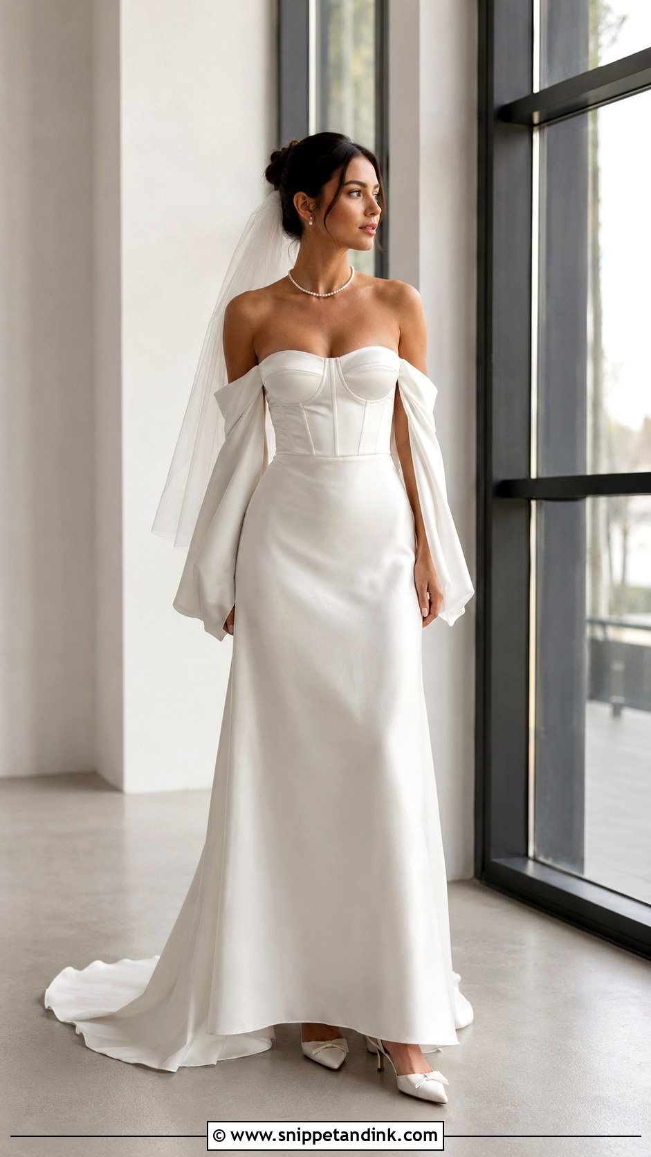 Off Shoulder Bustier Wedding Dress - Snippet and Ink - 20 Bustier Wedding Dress Ideas