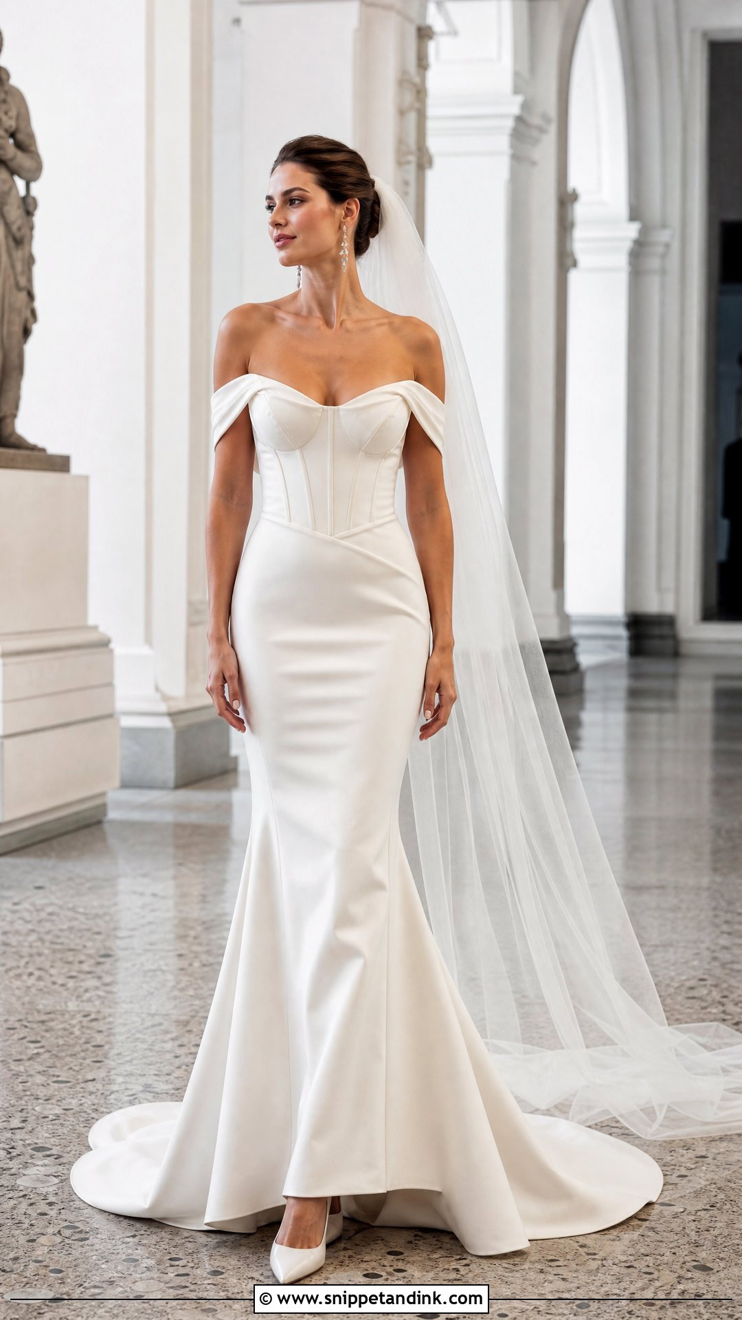 Off Shoulder Corset Skin Tight Wedding Dress - Snippet and Ink - 20 Skin Tight Wedding Dress Ideas