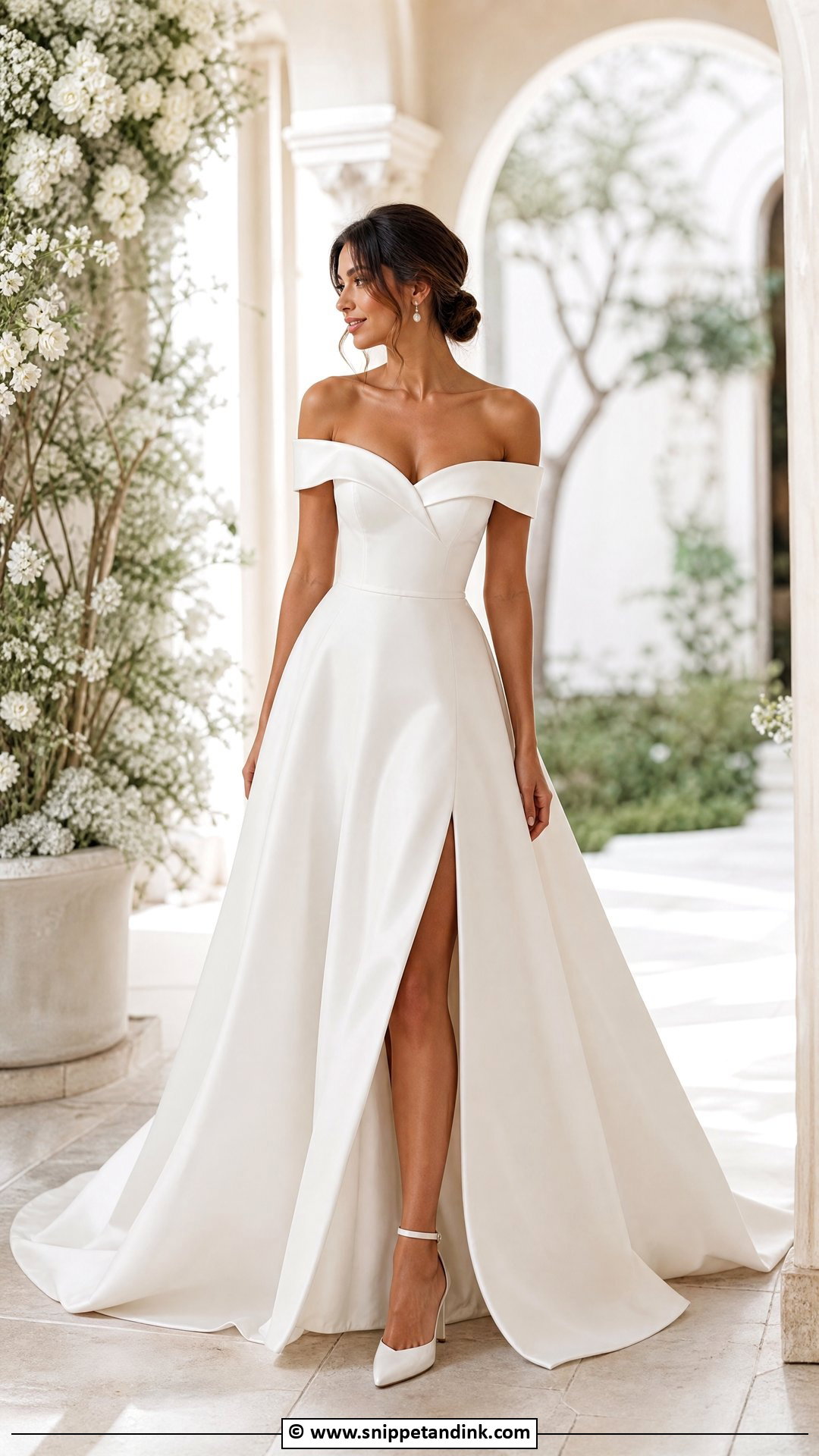 Off Shoulder Corset Wedding Dress - Snippet and Ink - 35 Corset Wedding Dress Ideas