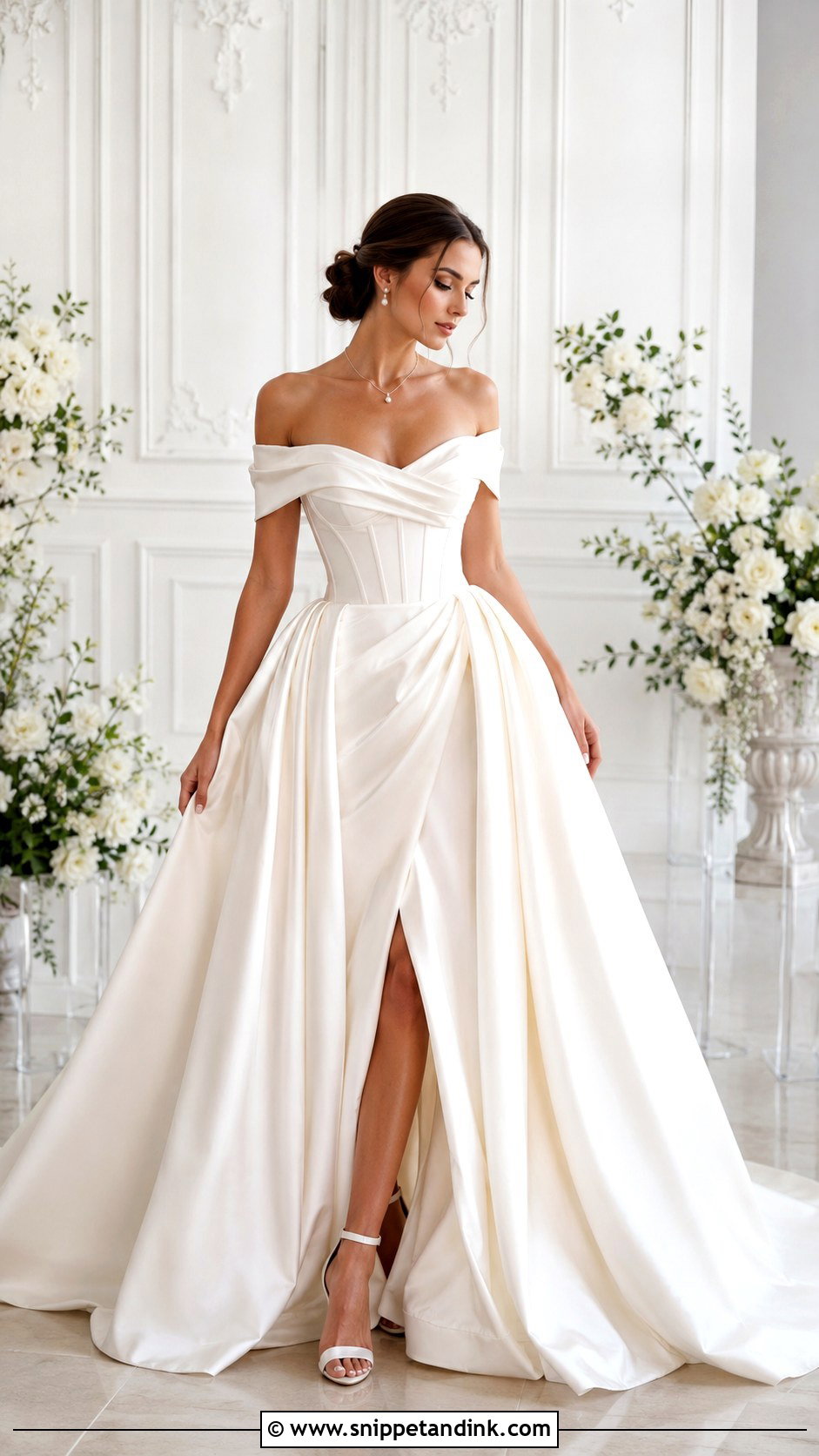 Off Shoulder Corset Wedding Dress Ballgown - Snippet and Ink - 25 Corset Wedding Dress Ballgown Ideas