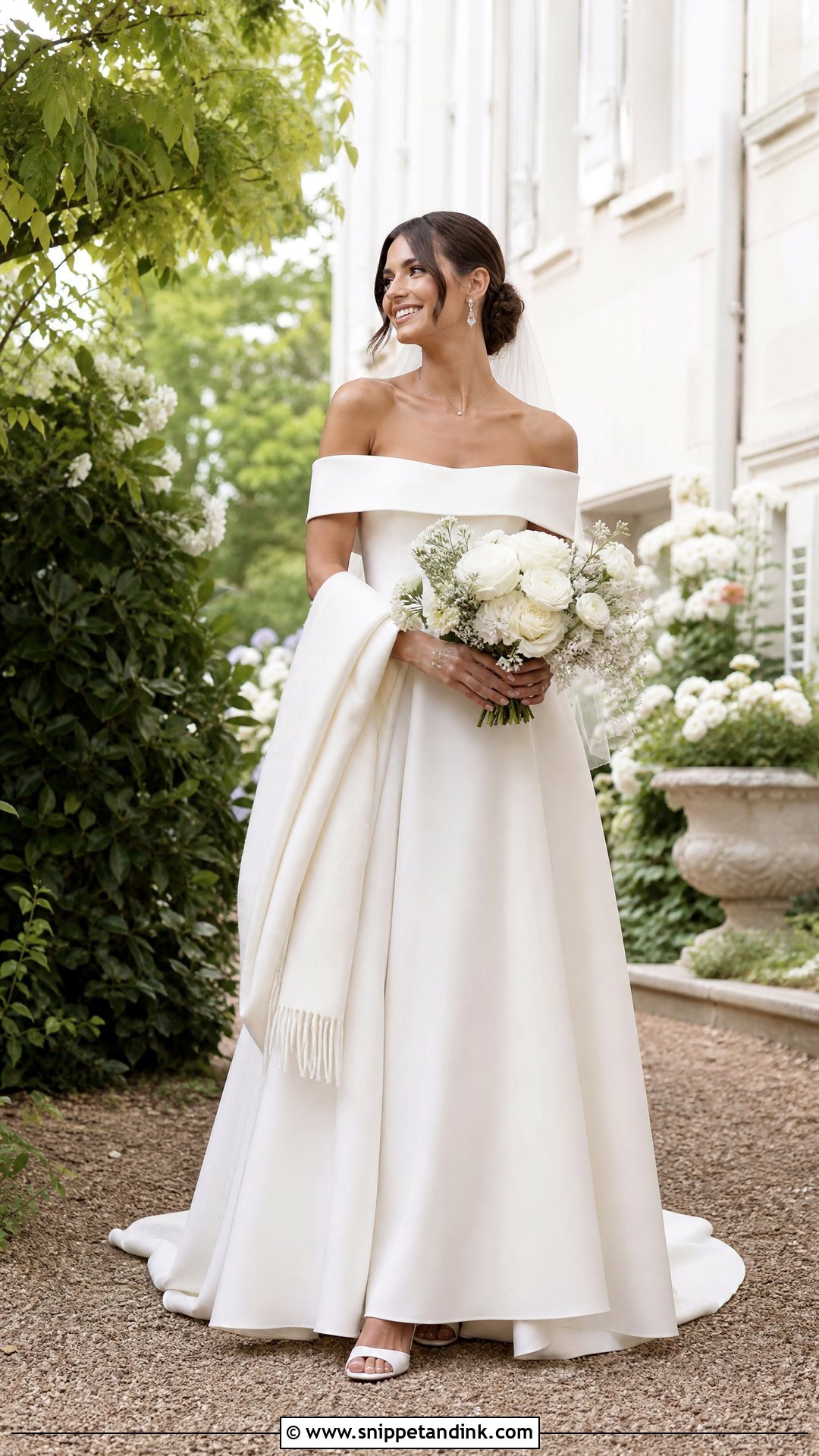 Off Shoulder Country Wedding Dress - Snippet and Ink - 20 Simple Country Wedding Dresses