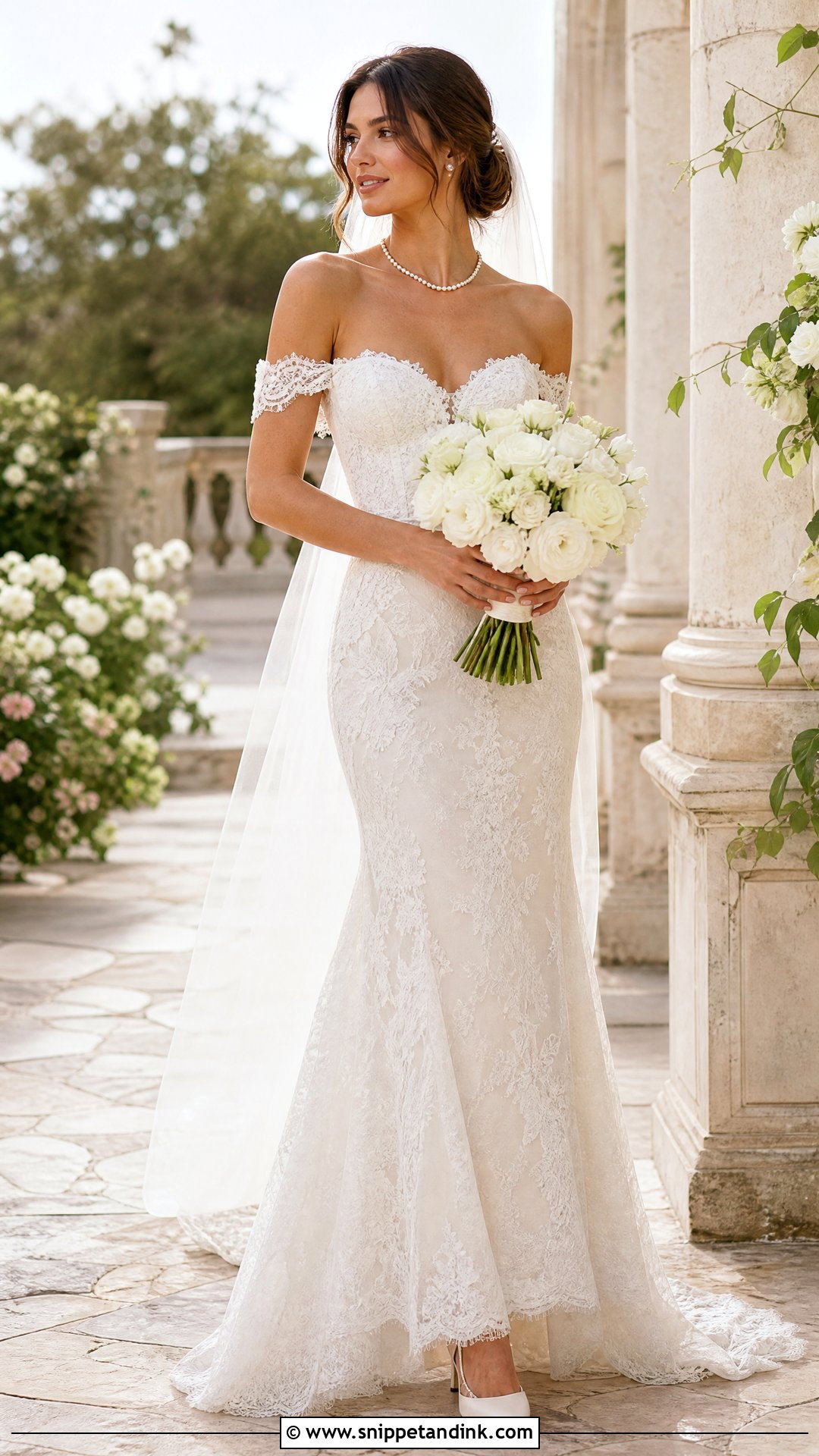 Off Shoulder Dantel Wedding Dress - Snippet and Ink - 20 Wedding Dresses Dantel