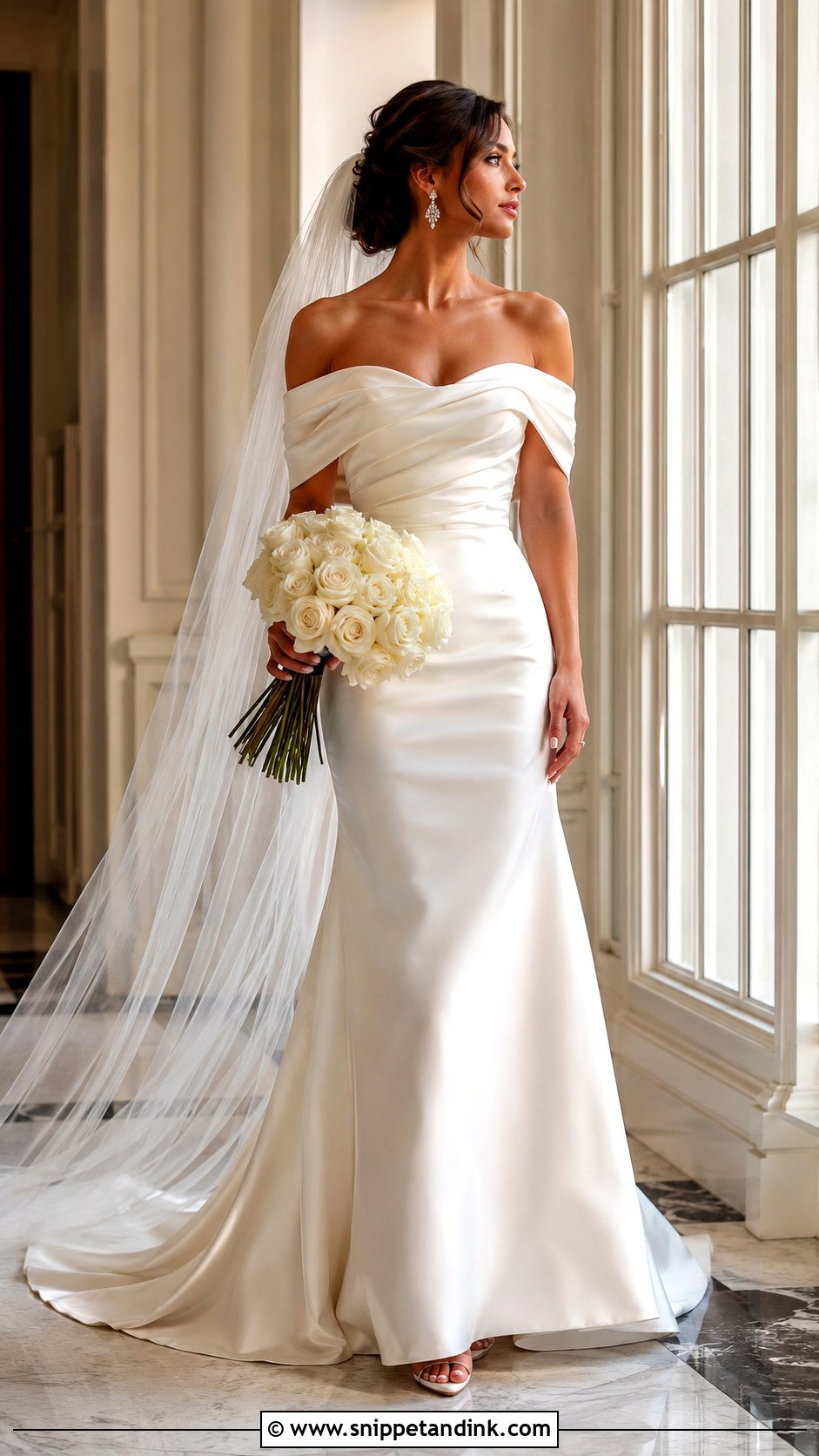 Off Shoulder Draped Couture Wedding Dress - Snippet and Ink - 20 Hey Couture Wedding Dress Ideas