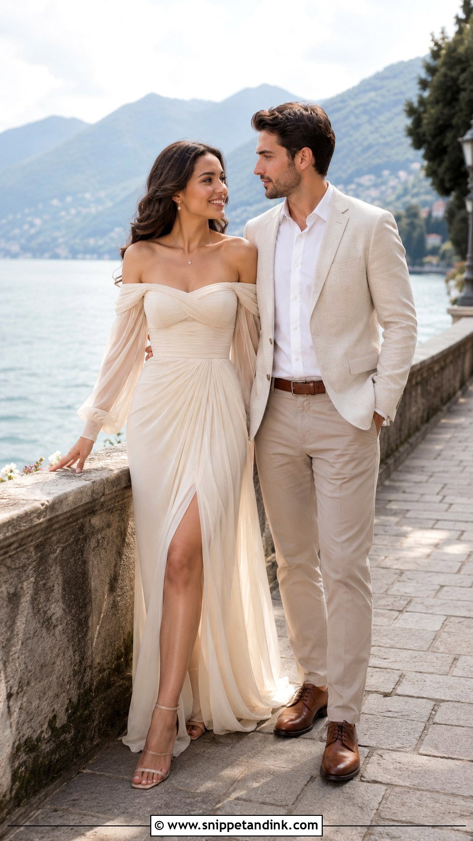 Off Shoulder Dress Pre Wedding Shoot - Snippet and Ink - 25 Pre Wedding Shoot Dress Ideas