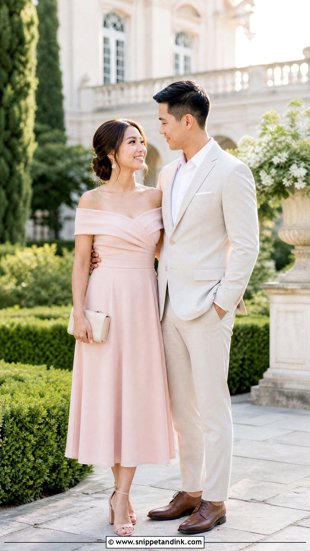 Off Shoulder Dress Prenup Outfit - Snippet and Ink - 25 Pre Nup Outfit Ideas